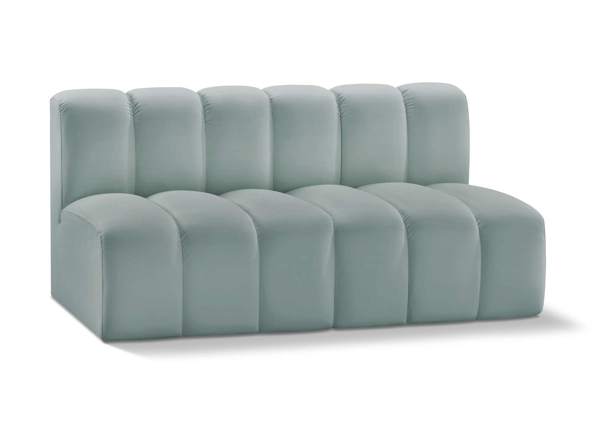 Arc Mint Green Vegan Leather Modular Sofa image 1