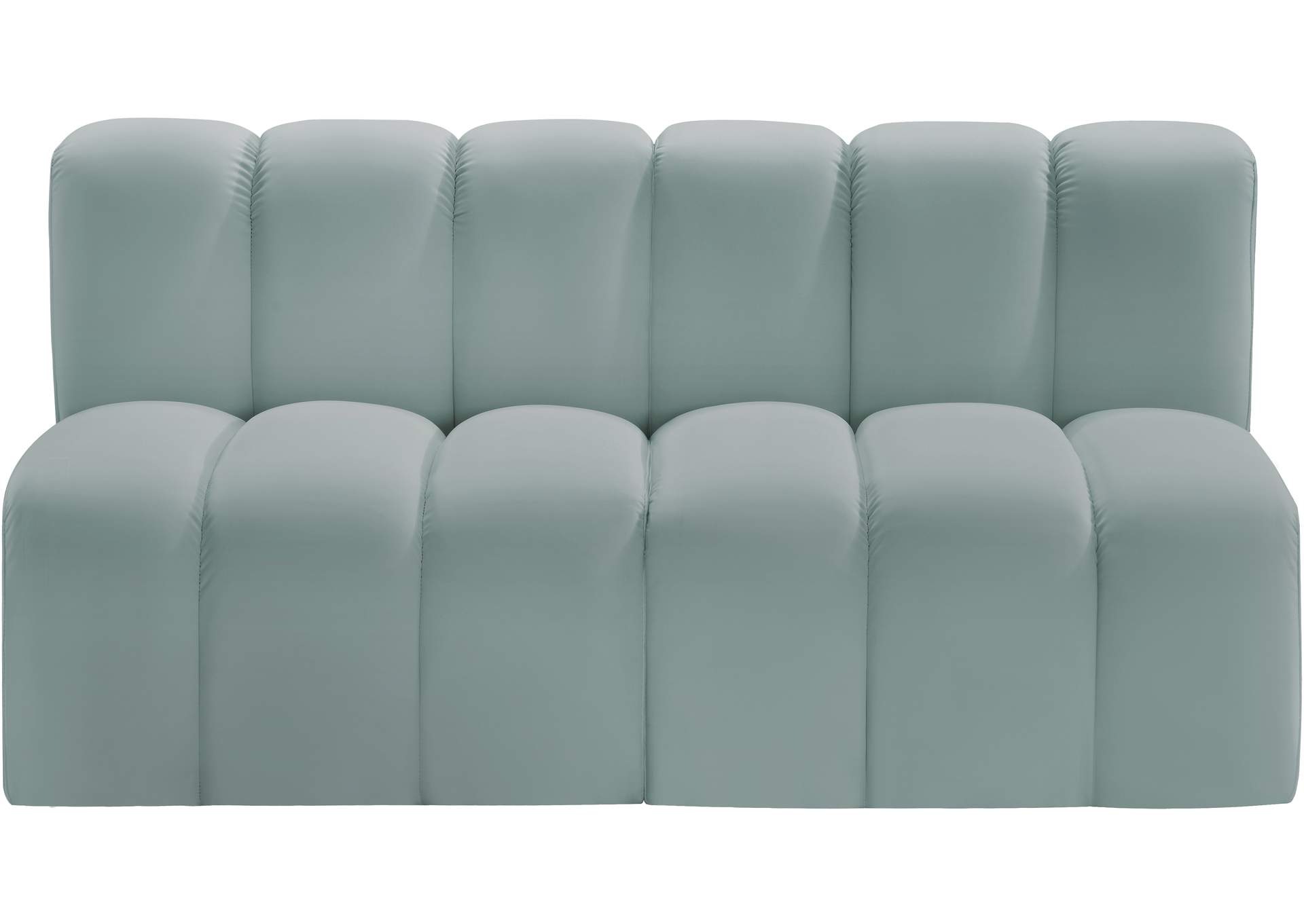 Arc Mint Green Vegan Leather Modular Sofa image 4
