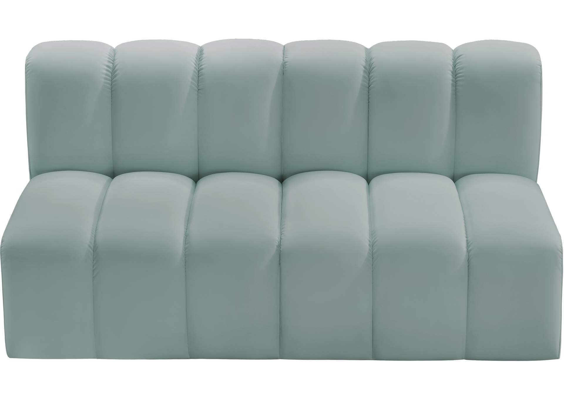 Arc Mint Green Vegan Leather Modular Sofa image 5