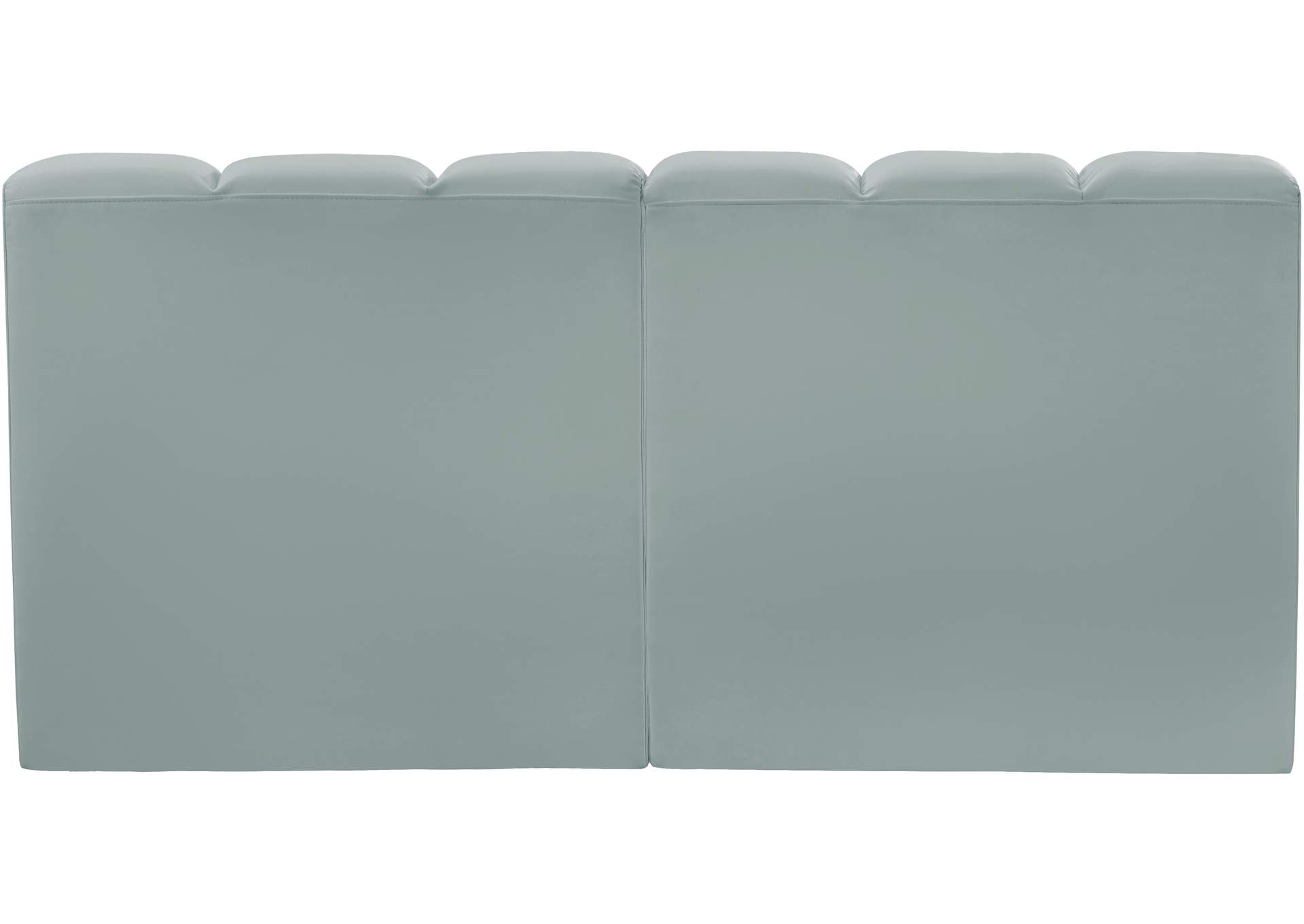 Arc Mint Green Vegan Leather Modular Sofa image 7