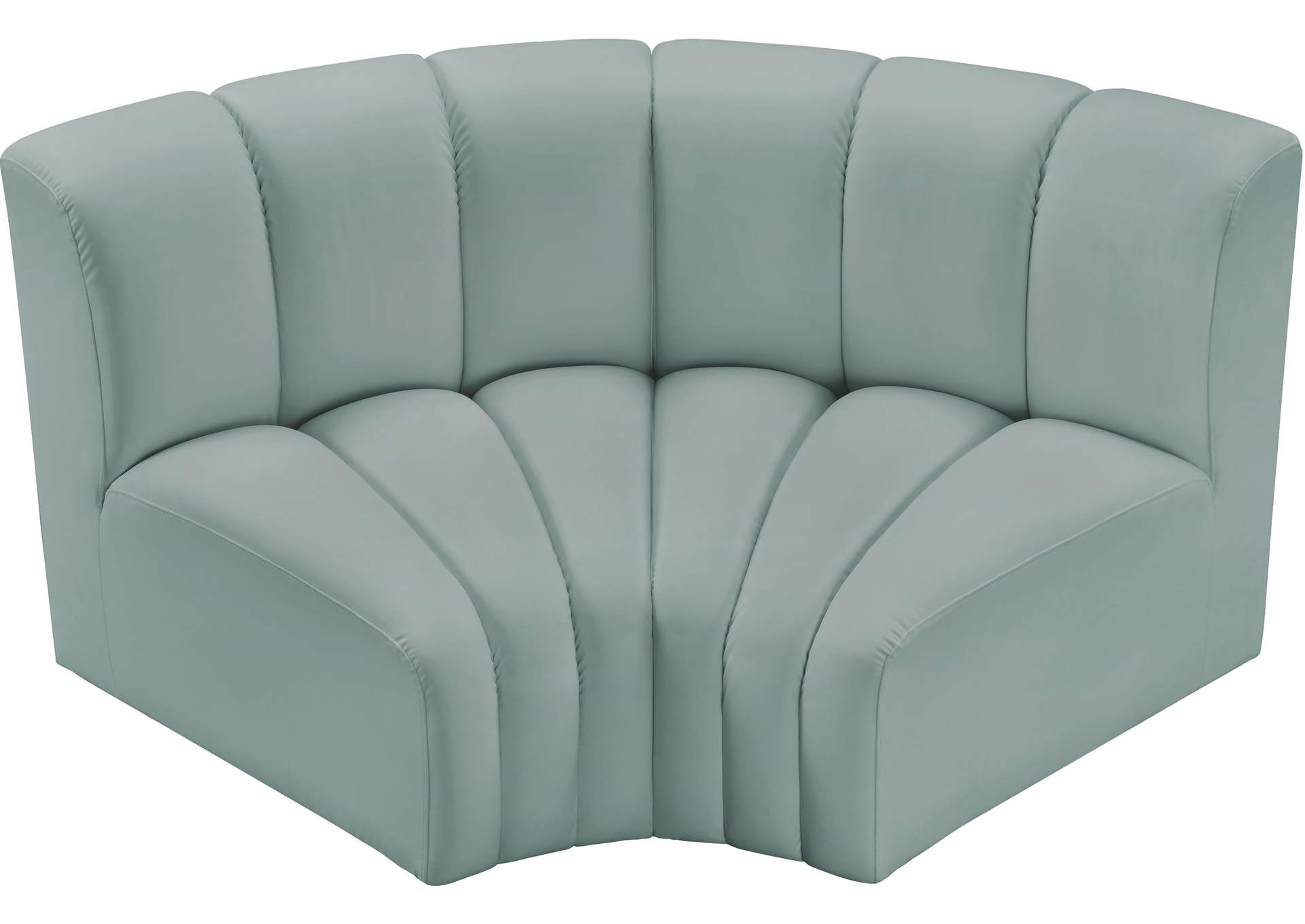 Arc Mint Green Vegan Leather Modular Sofa image 4