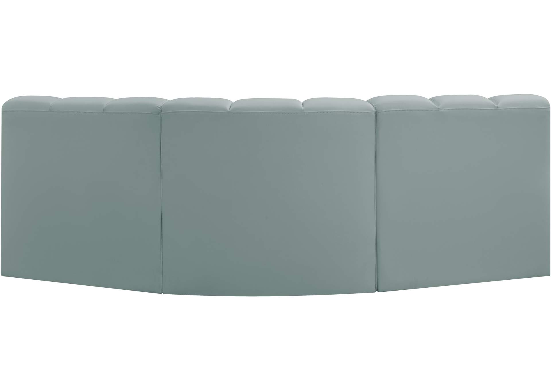 Arc Mint Green Vegan Leather Modular Sofa image 7