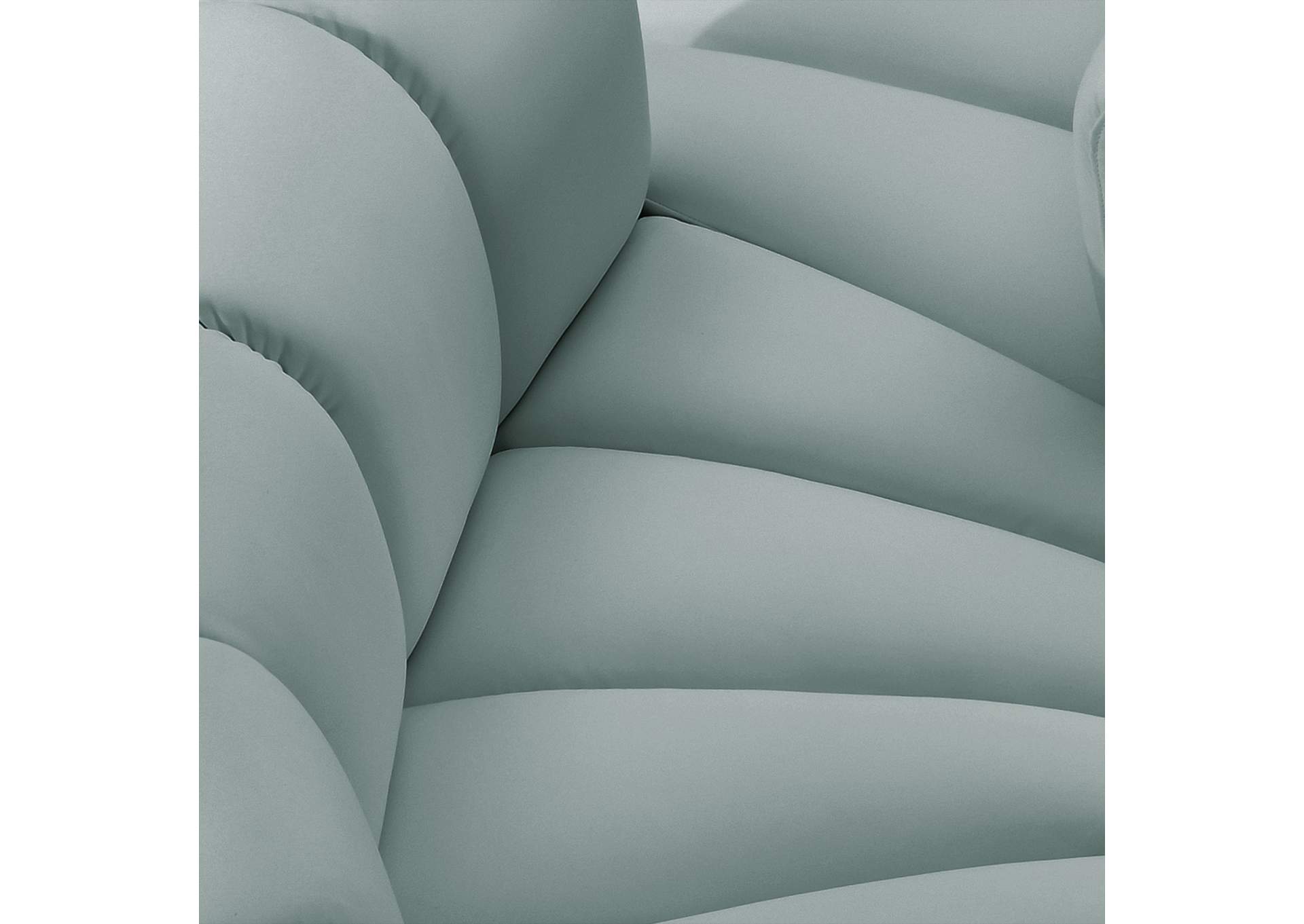 Arc Mint Green Vegan Leather Modular Sofa
