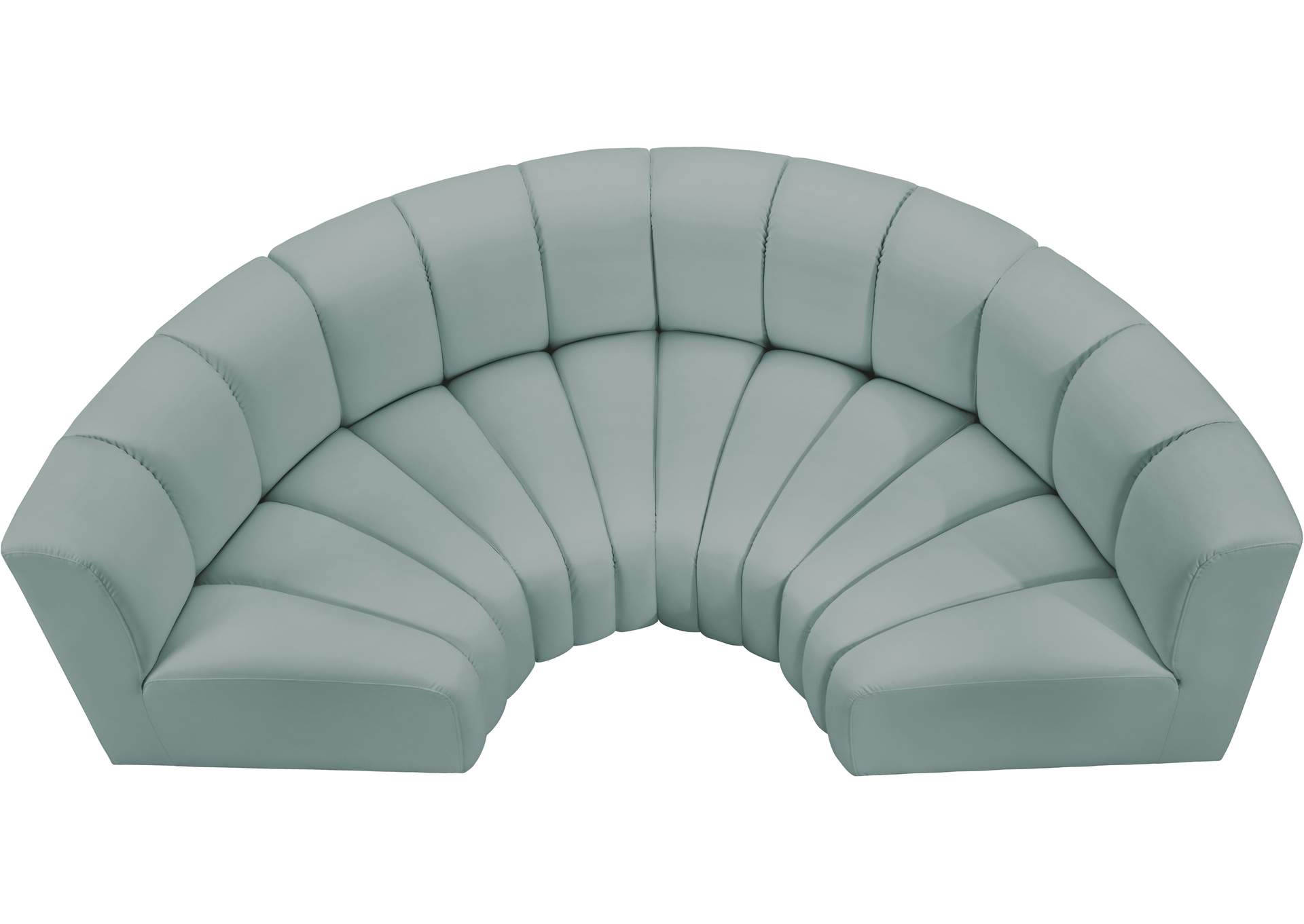 Arc Mint Green Vegan Leather Modular Sofa image 4