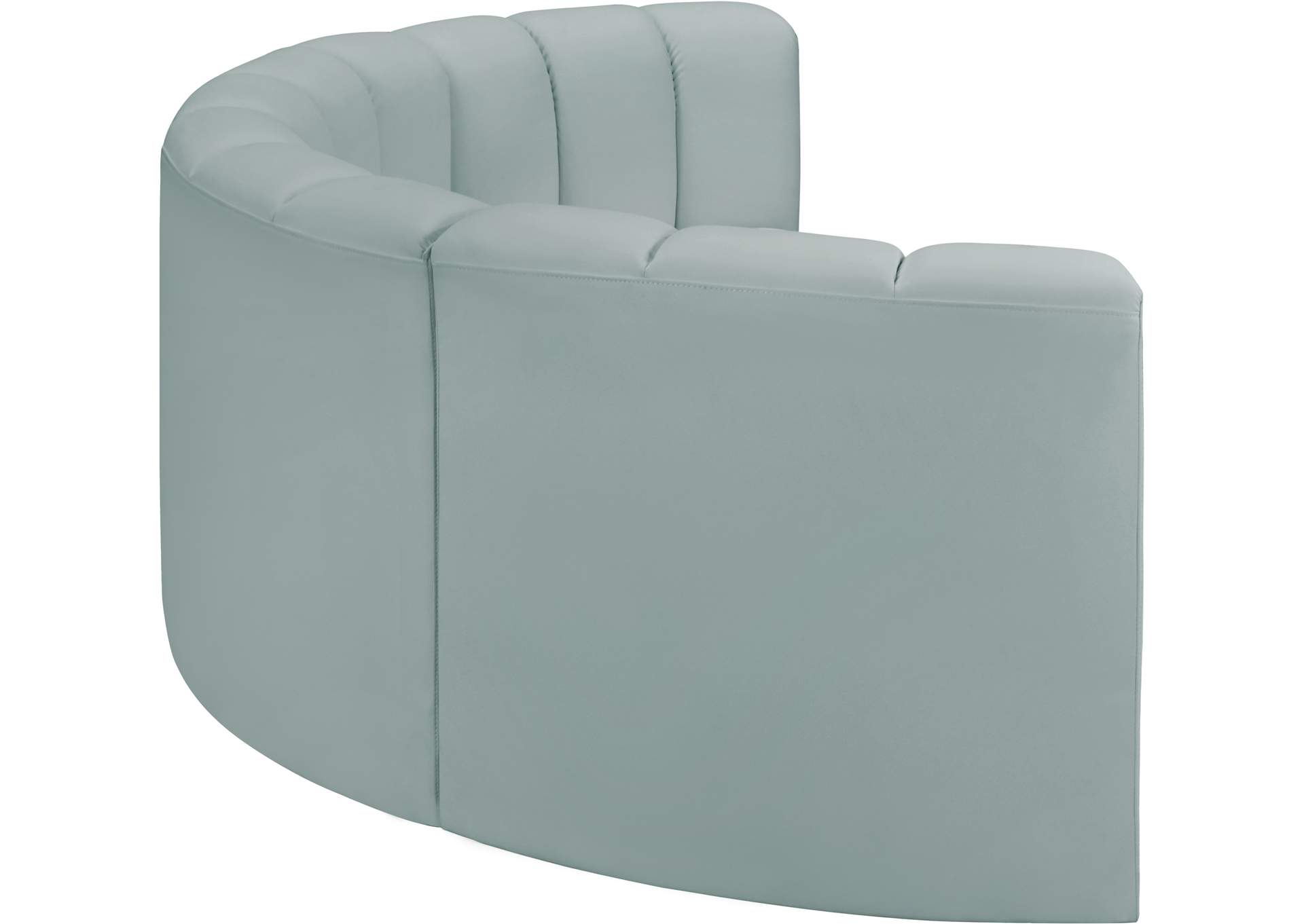Arc Mint Green Vegan Leather Modular Sofa image 6