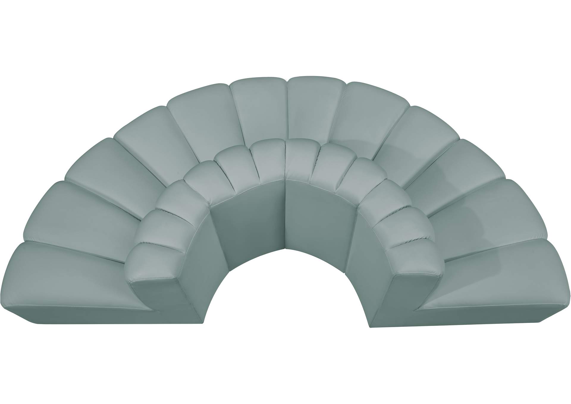 Arc Mint Green Vegan Leather Modular Sofa image 5