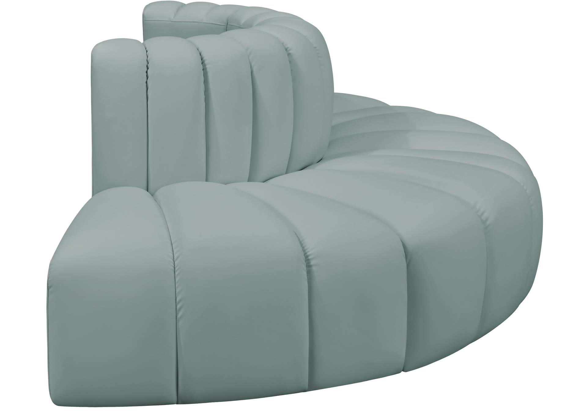 Arc Mint Green Vegan Leather Modular Sofa image 6