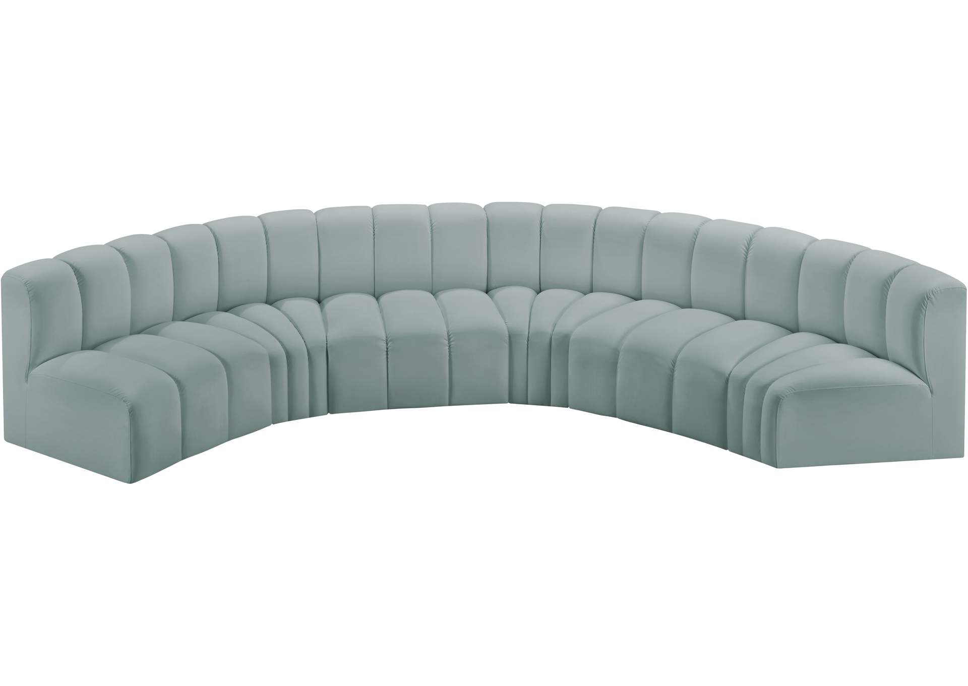 Arc Mint Green Vegan Leather Modular Sofa image 4
