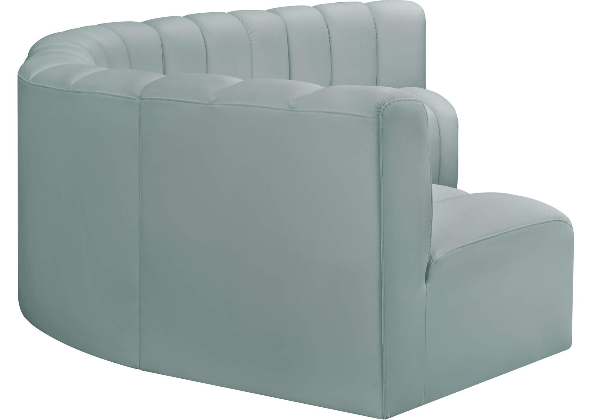 Arc Mint Green Vegan Leather Modular Sofa image 6