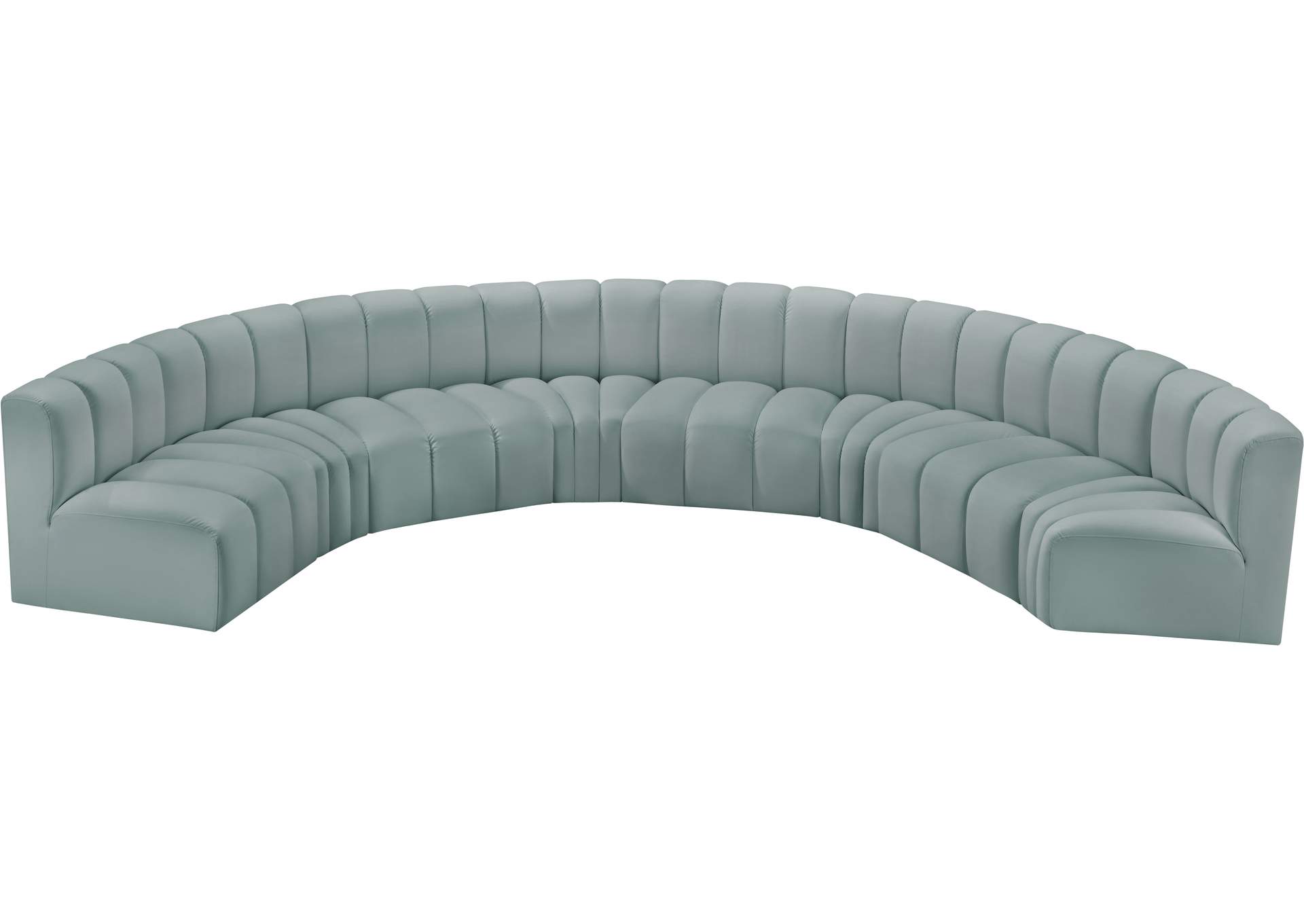 Arc Mint Green Vegan Leather Modular Sofa image 4