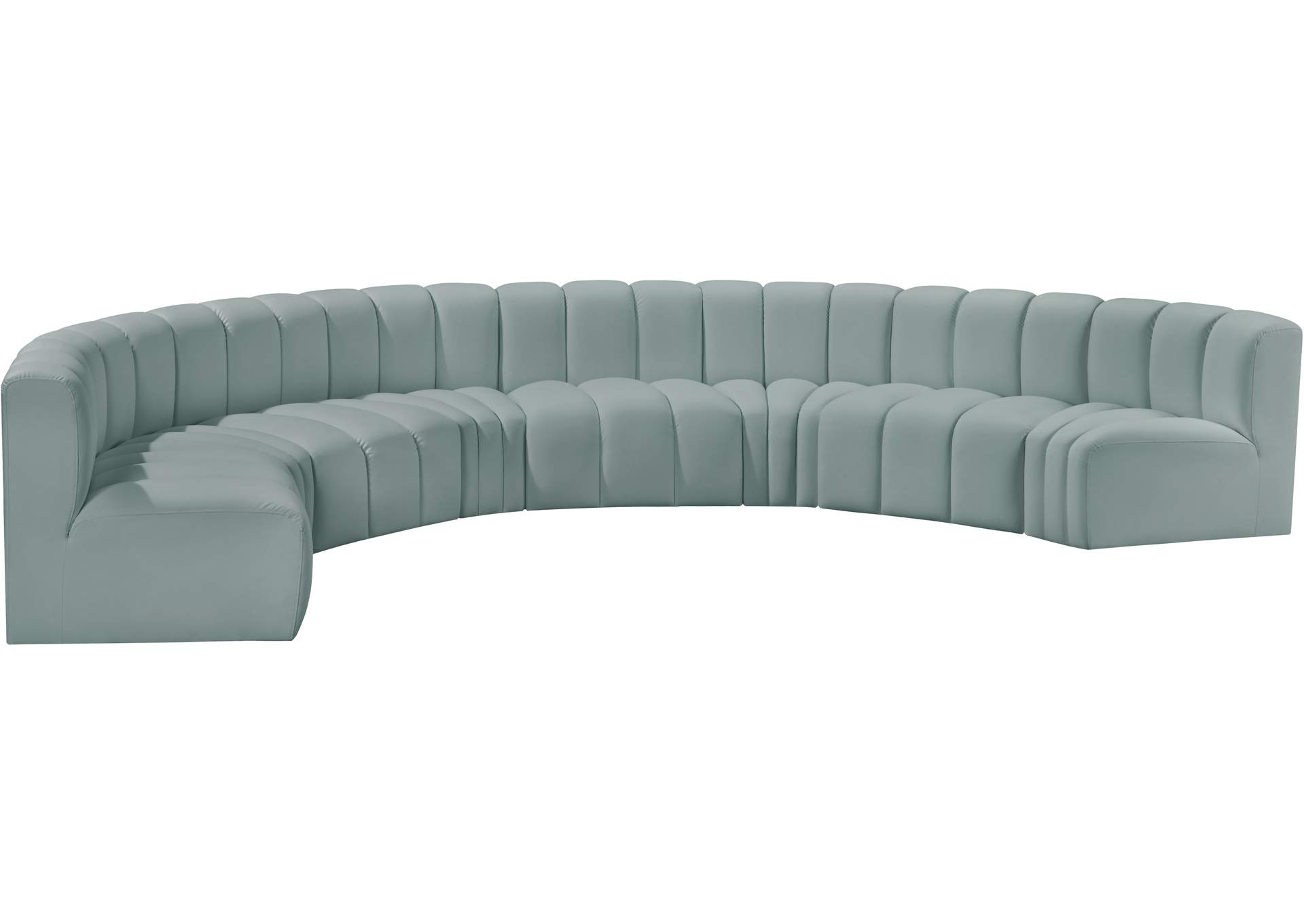 Arc Mint Green Vegan Leather Modular Sofa image 5