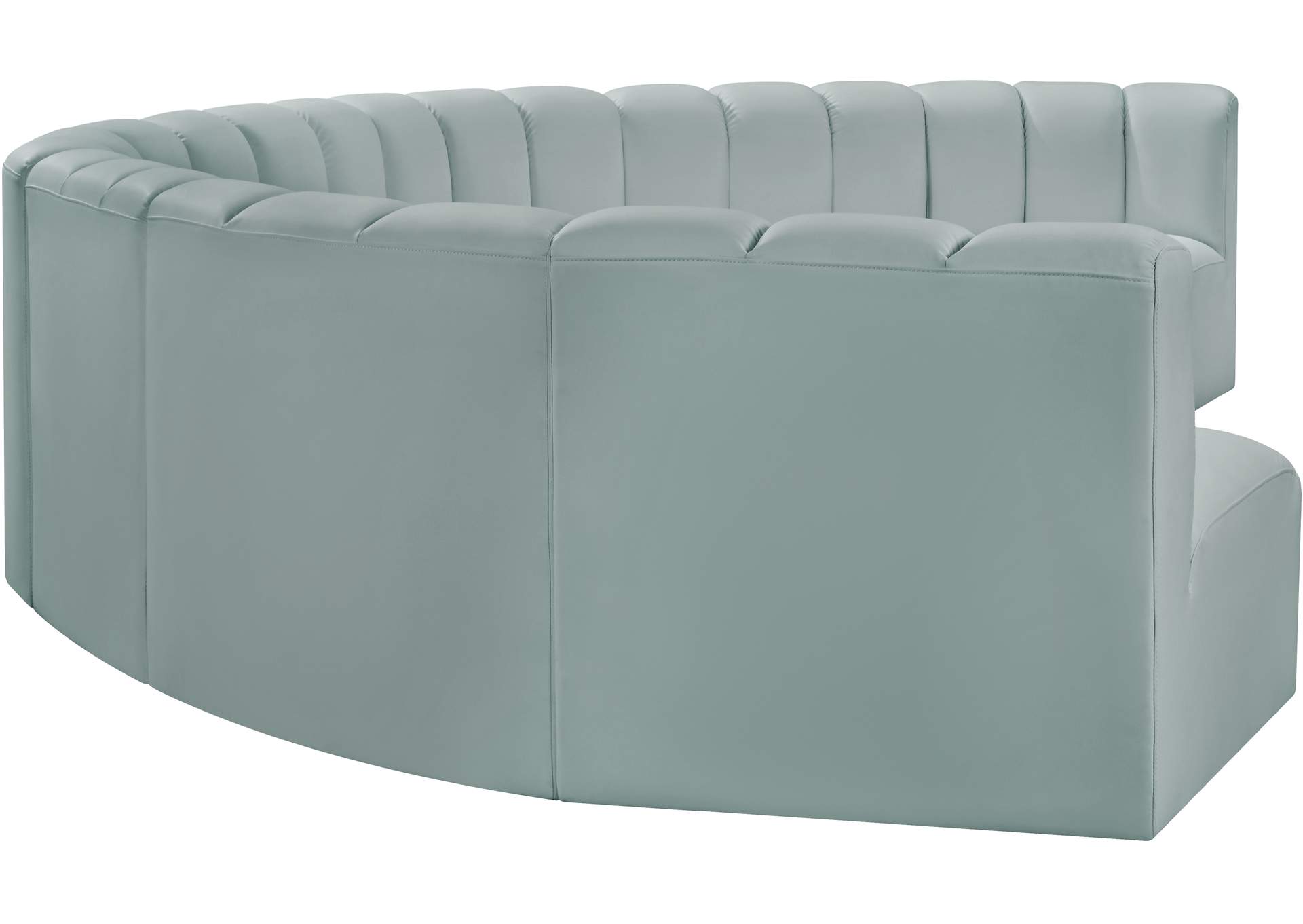 Arc Mint Green Vegan Leather Modular Sofa image 6