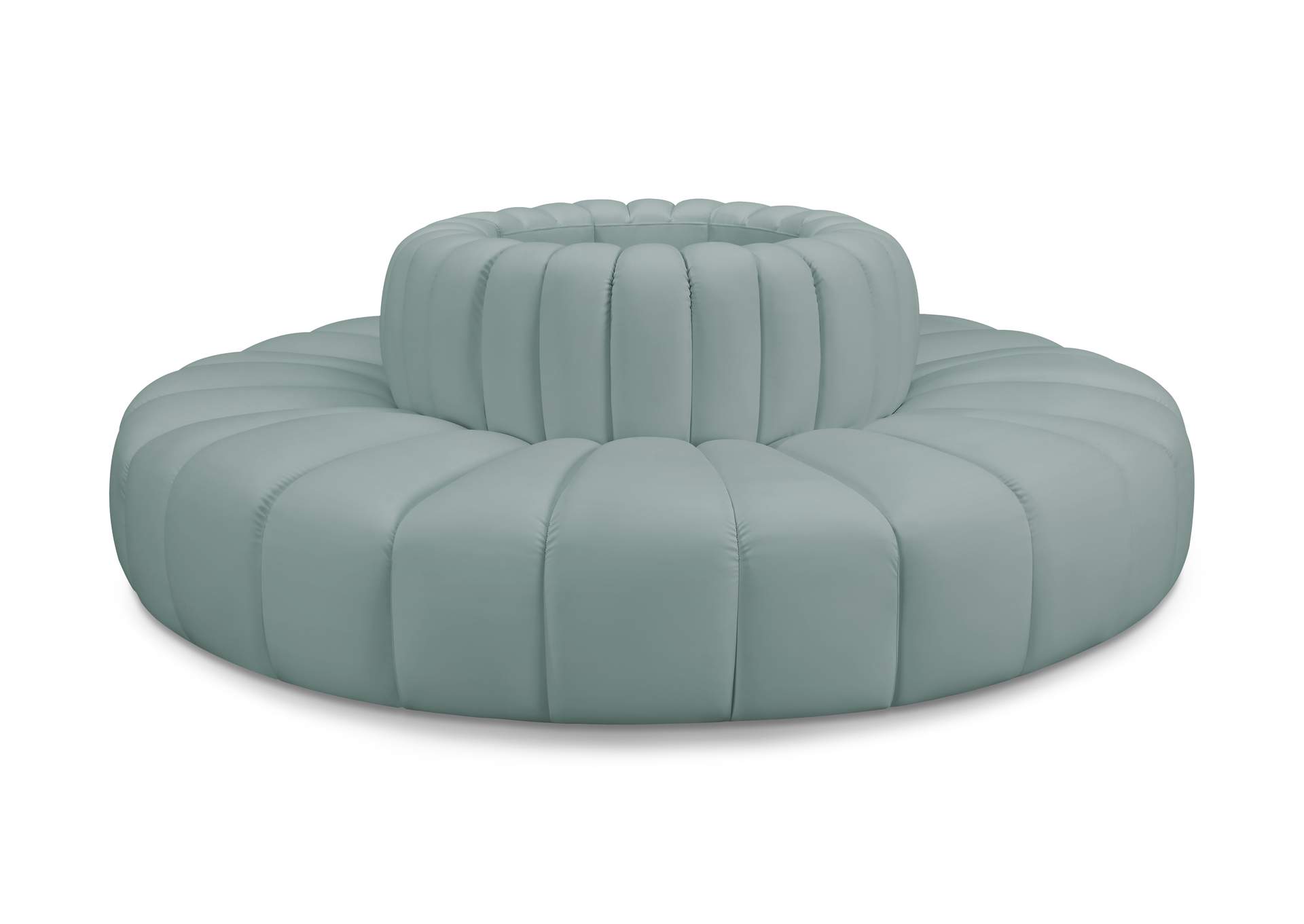 Arc Mint Green Vegan Leather Modular Sofa image 1