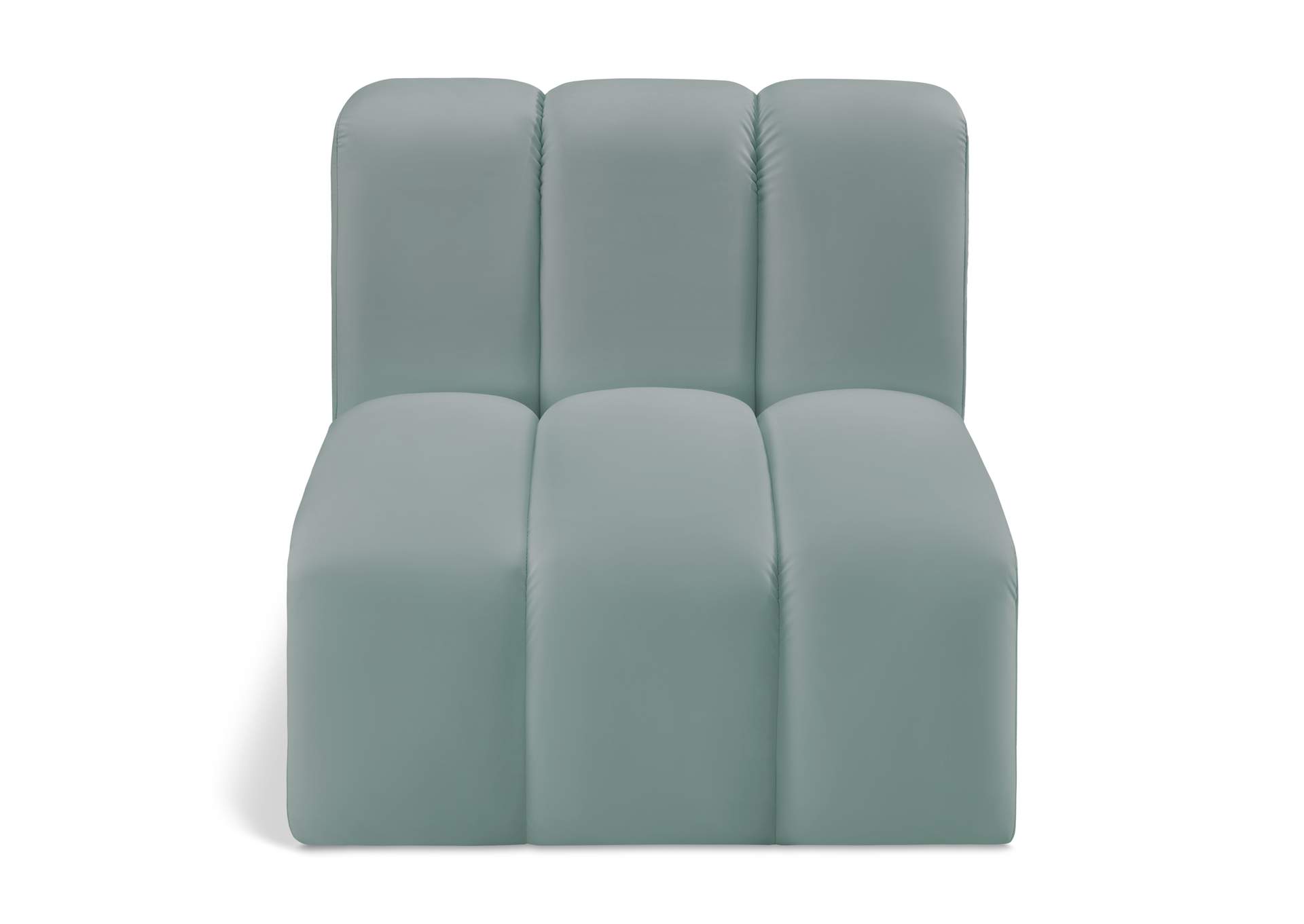 Arc Mint Green Vegan Leather Straight Chair image 1