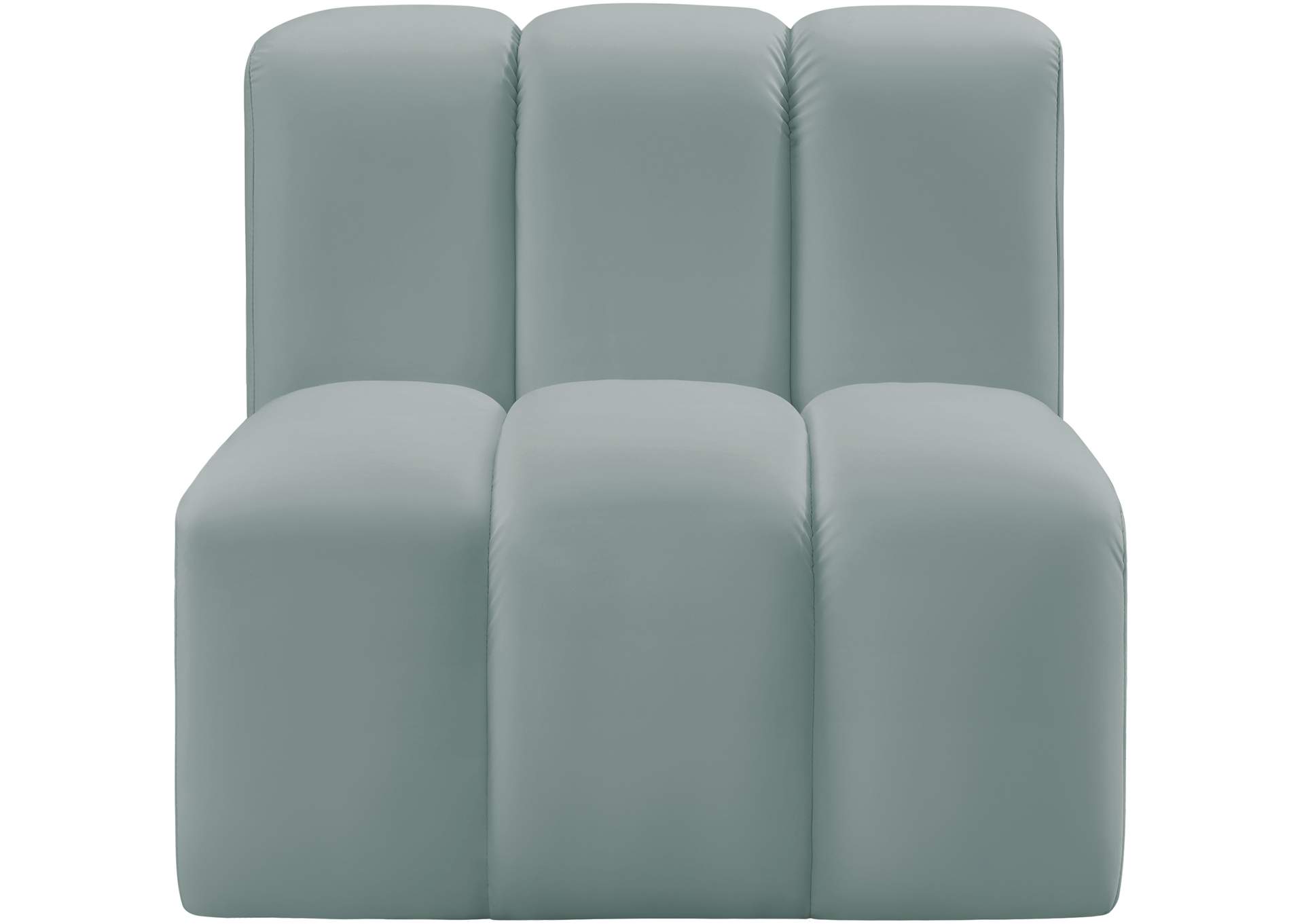 Arc Mint Green Vegan Leather Straight Chair image 4