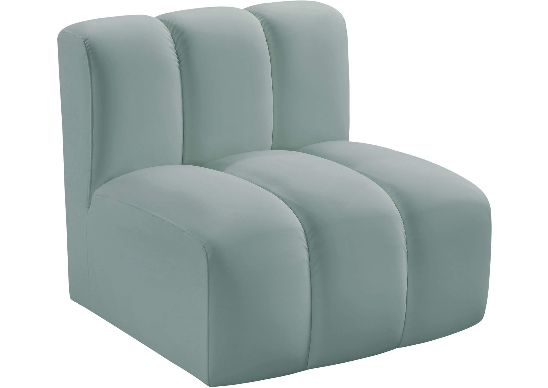 Arc Mint Green Vegan Leather Straight Chair image 5