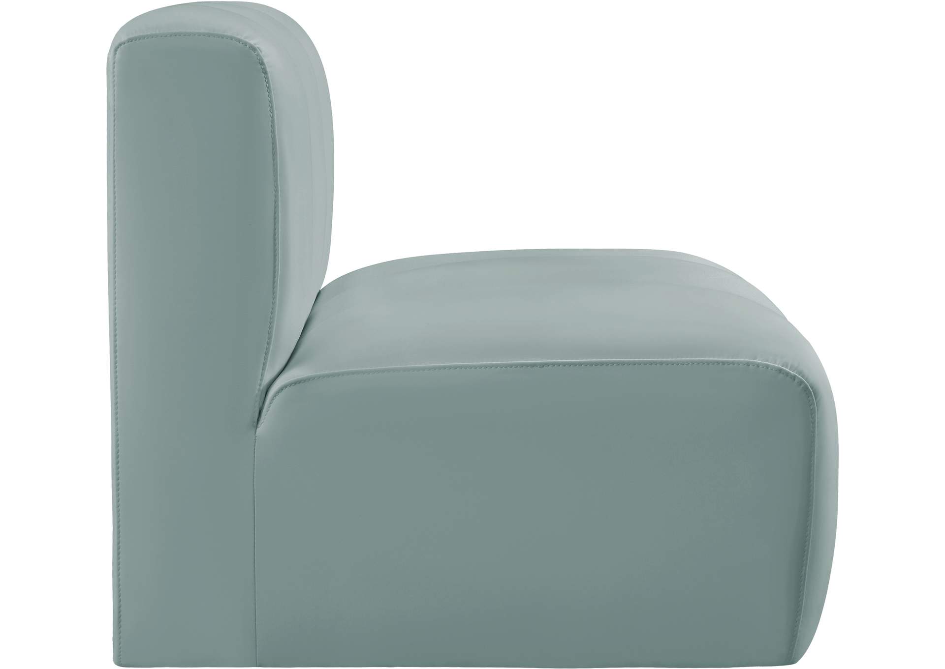 Arc Mint Green Vegan Leather Straight Chair image 6
