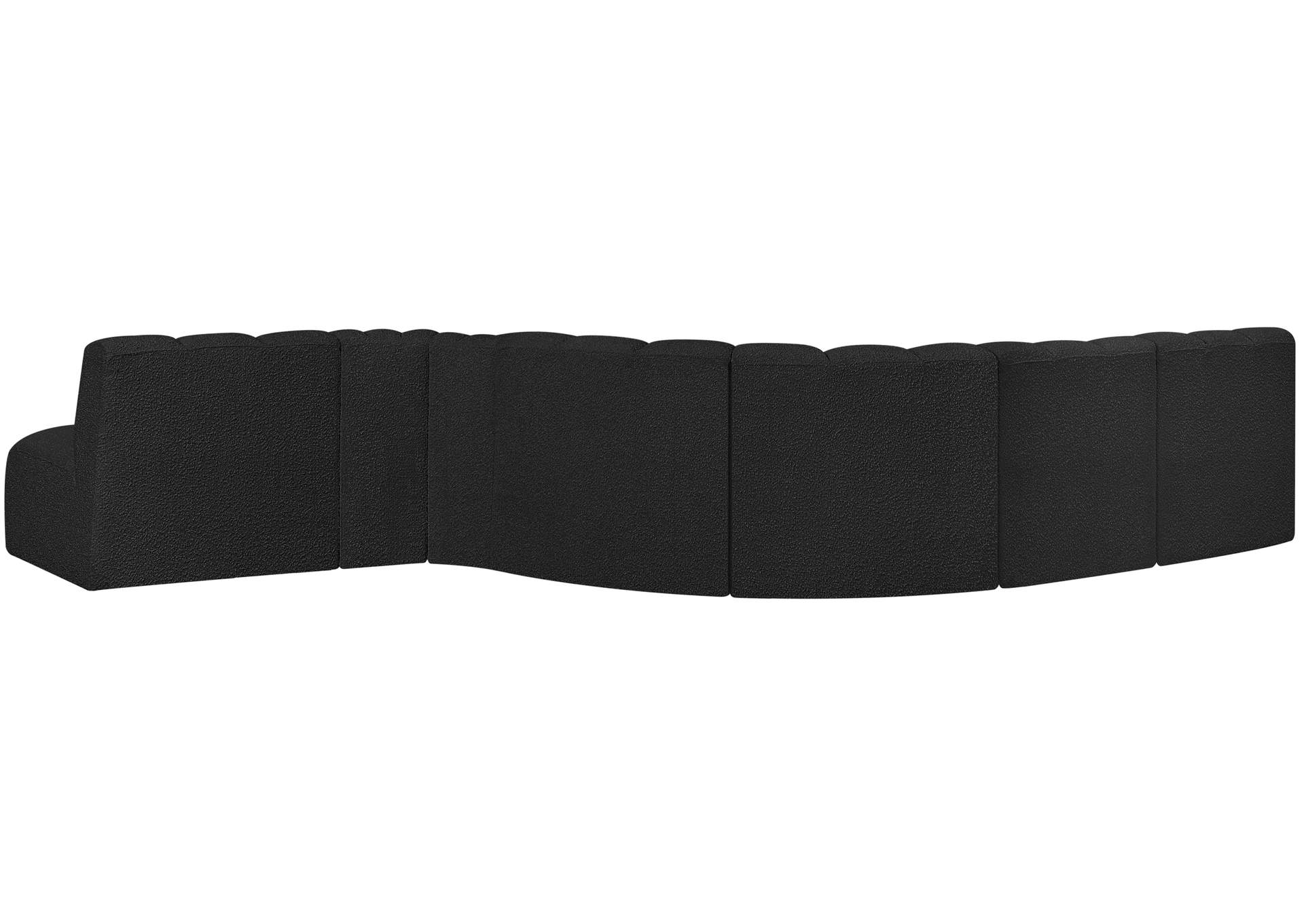 Arc Black Boucle Fabric Modular Sofa image 4