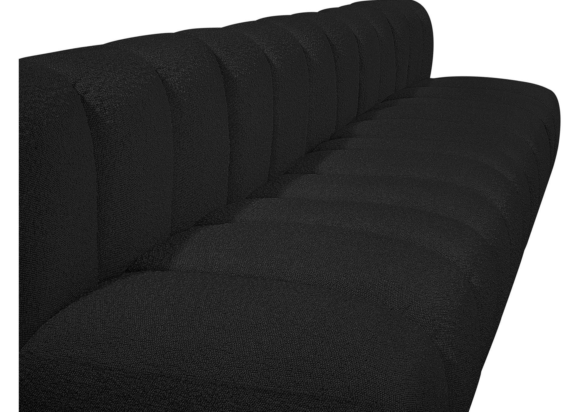 Arc Black Boucle Fabric Modular Sofa image 10