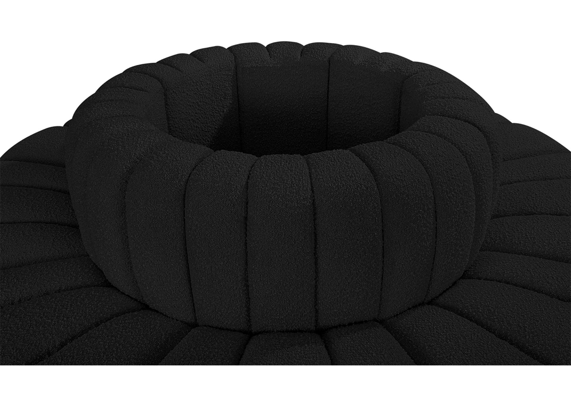 Arc Black Boucle Fabric Modular Sofa