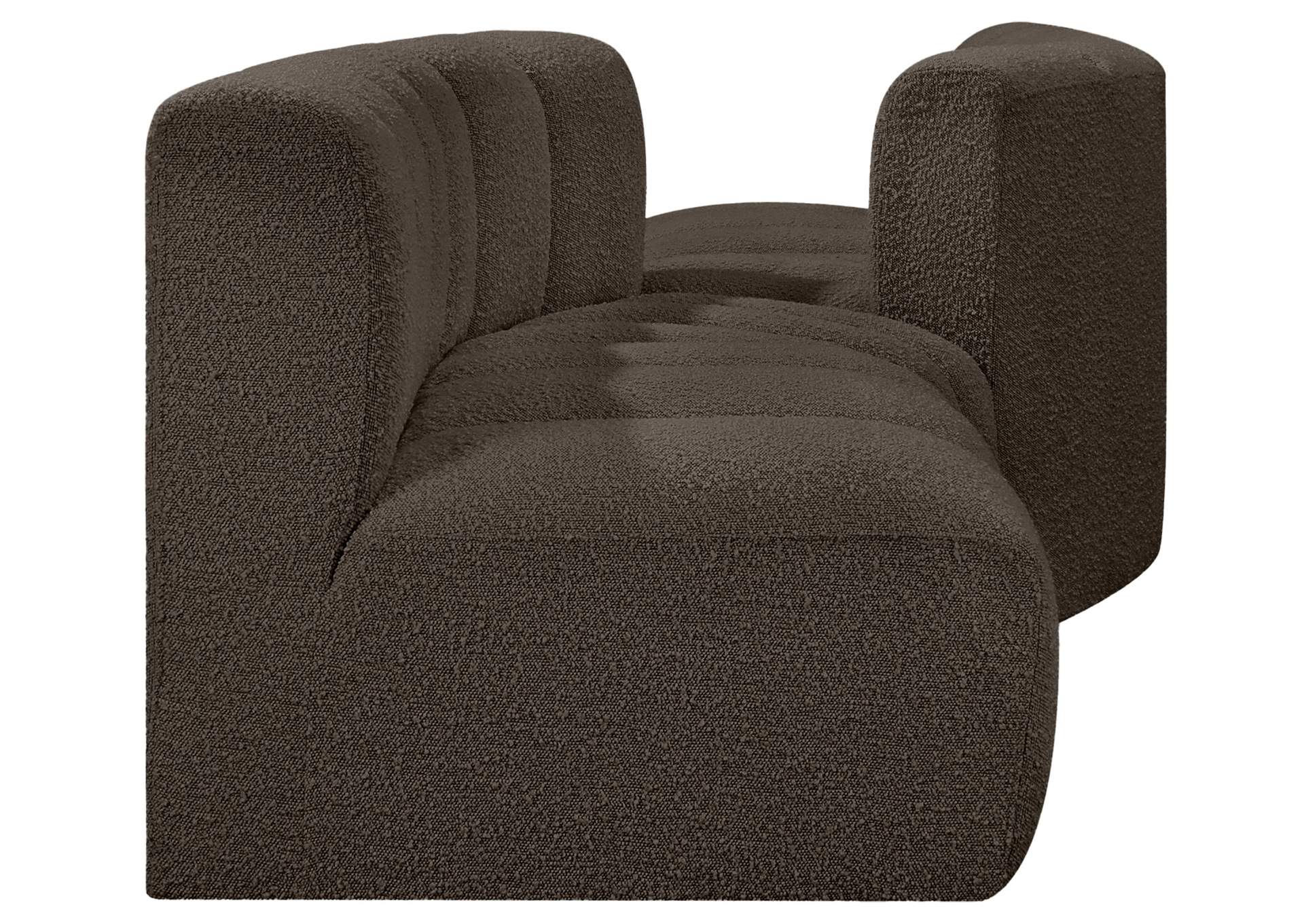 Arc Brown Boucle Fabric Modular Sofa