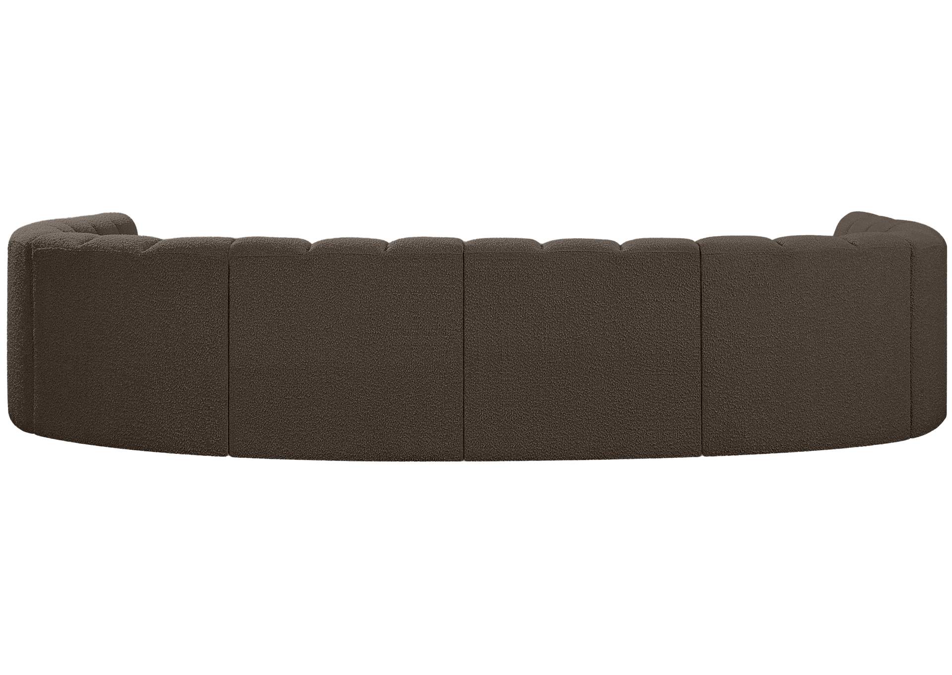 Arc Brown Boucle Fabric Modular Sofa