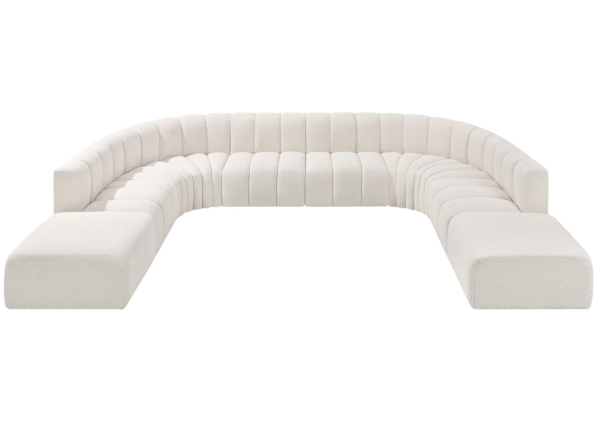 Arc Cream Boucle Fabric Modular Sofa