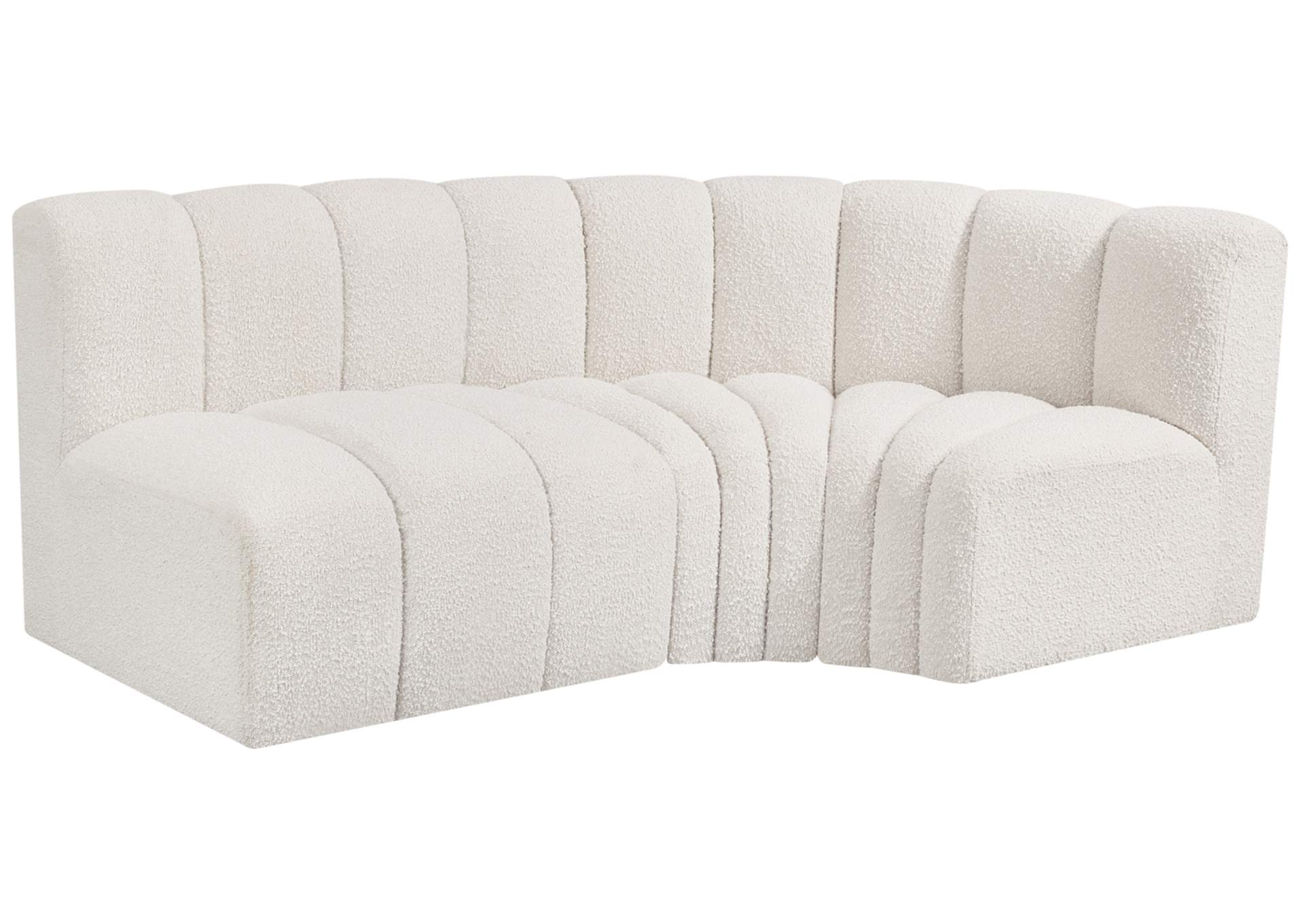 Arc Cream Boucle Fabric Modular Sofa
