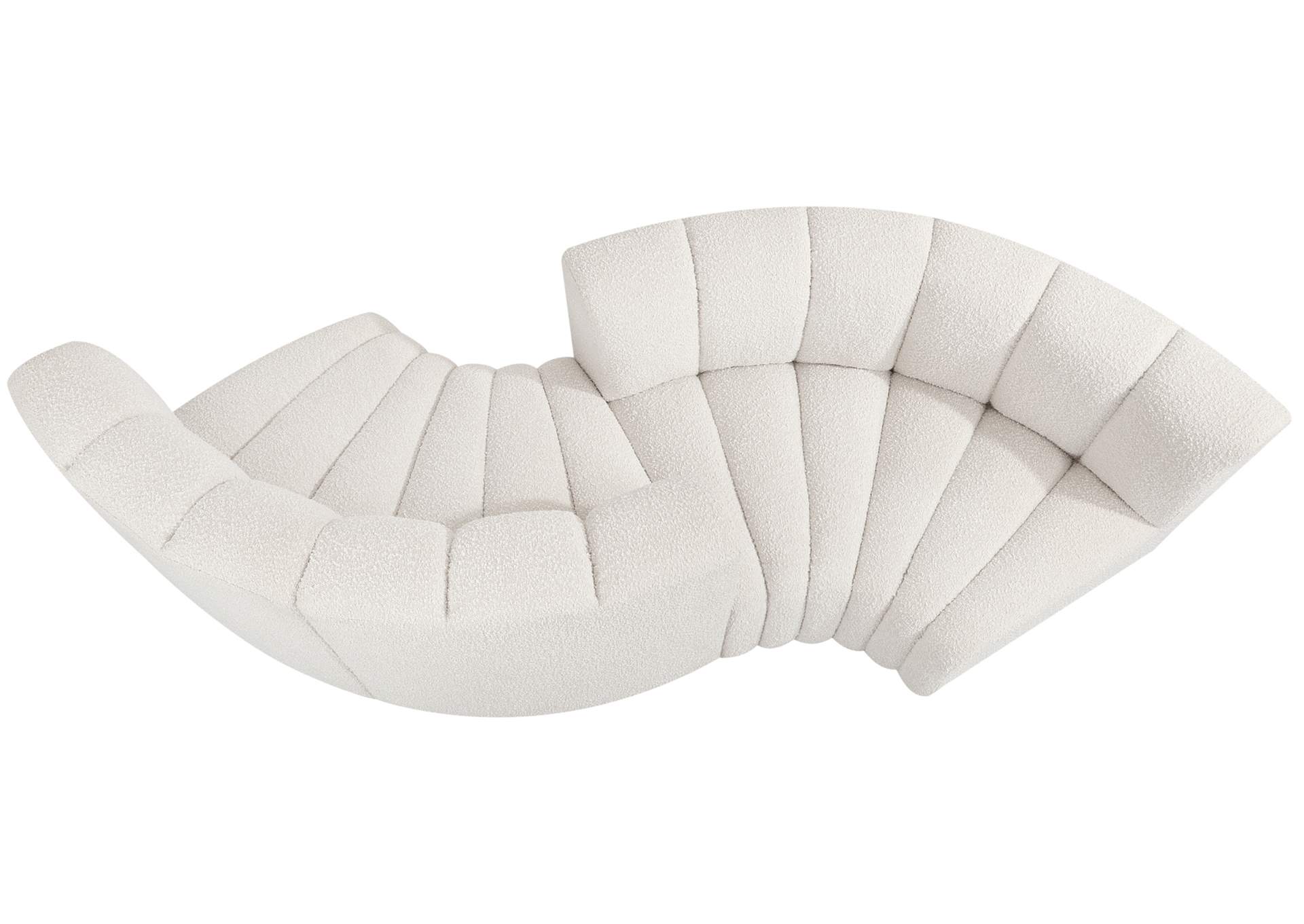 Arc Cream Boucle Fabric Modular Sofa