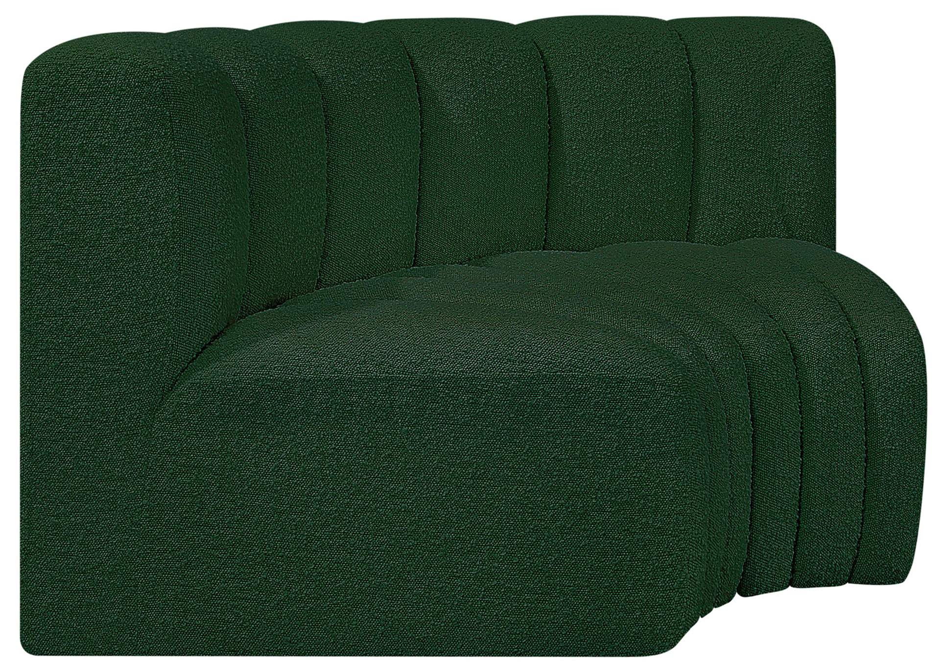 Arc Green Boucle Fabric Modular Sofa