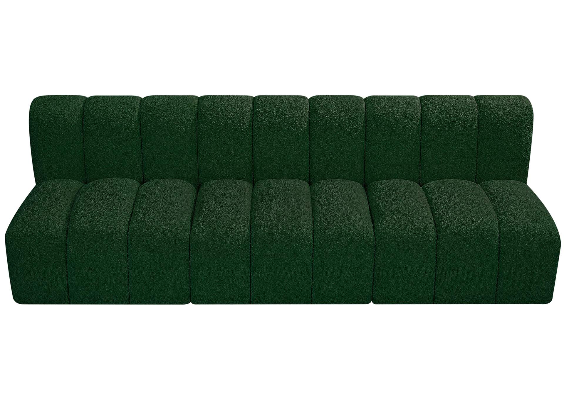 Arc Green Boucle Fabric Modular Sofa