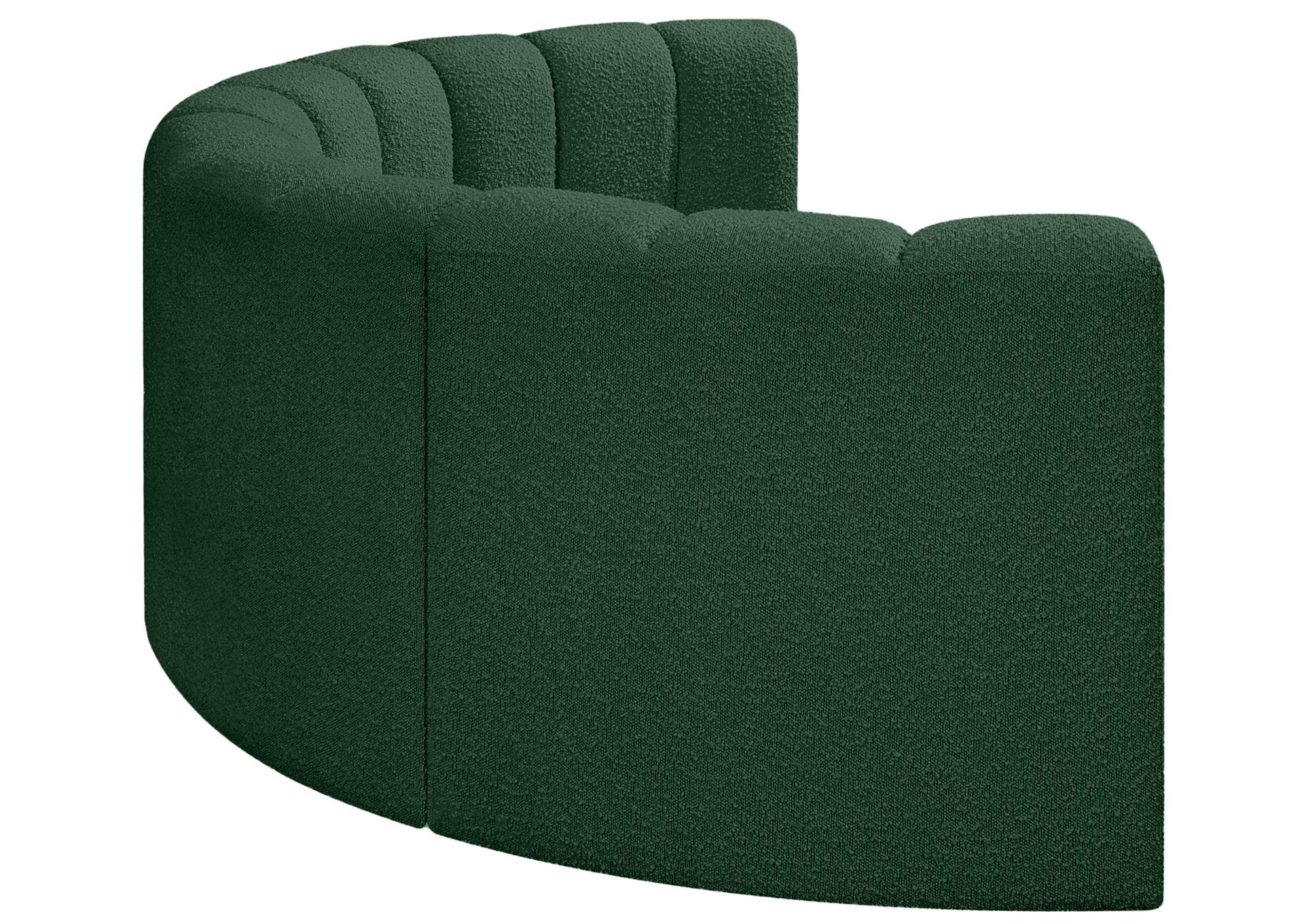 Arc Green Boucle Fabric Modular Sofa