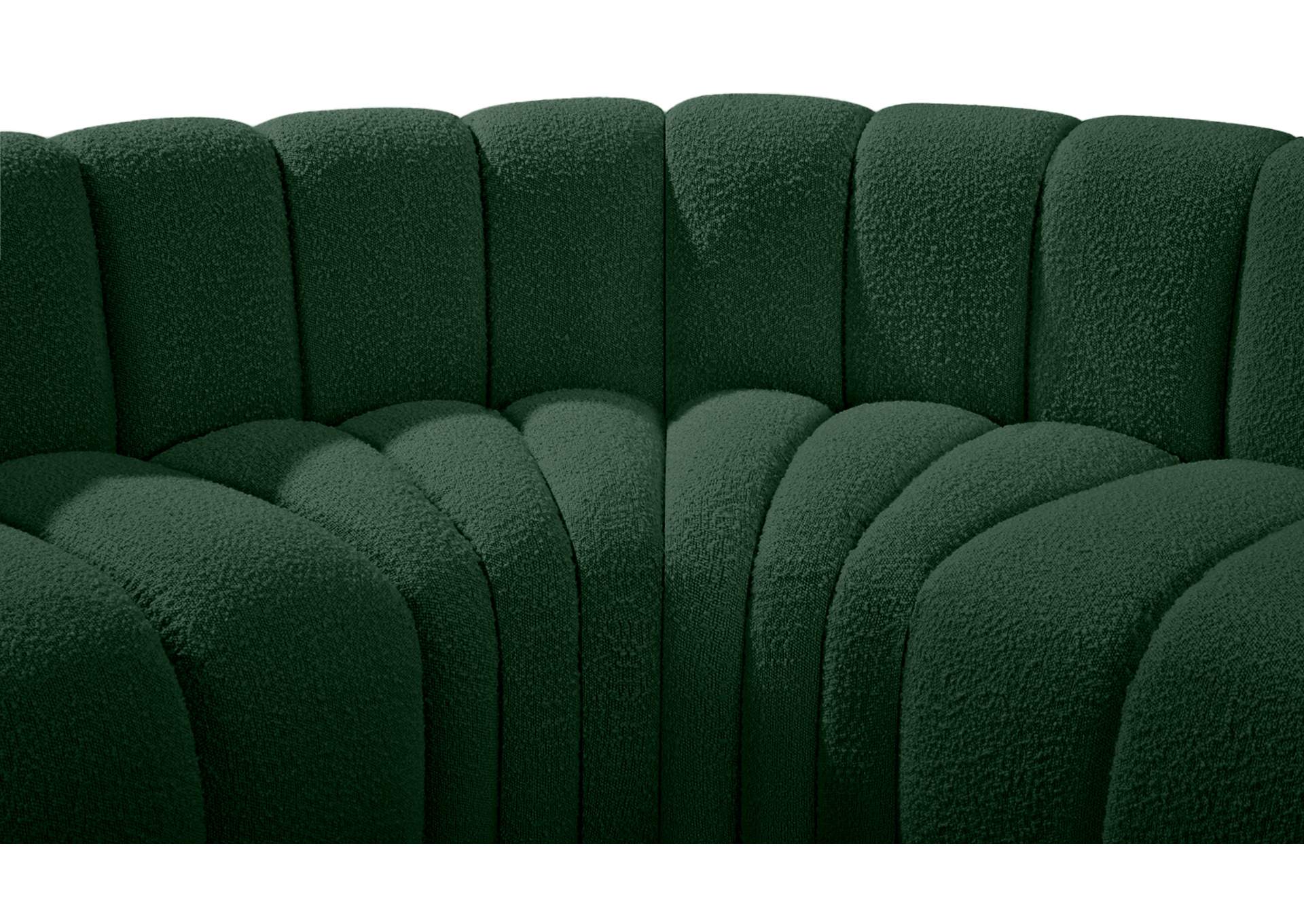Arc Green Boucle Fabric Modular Sofa