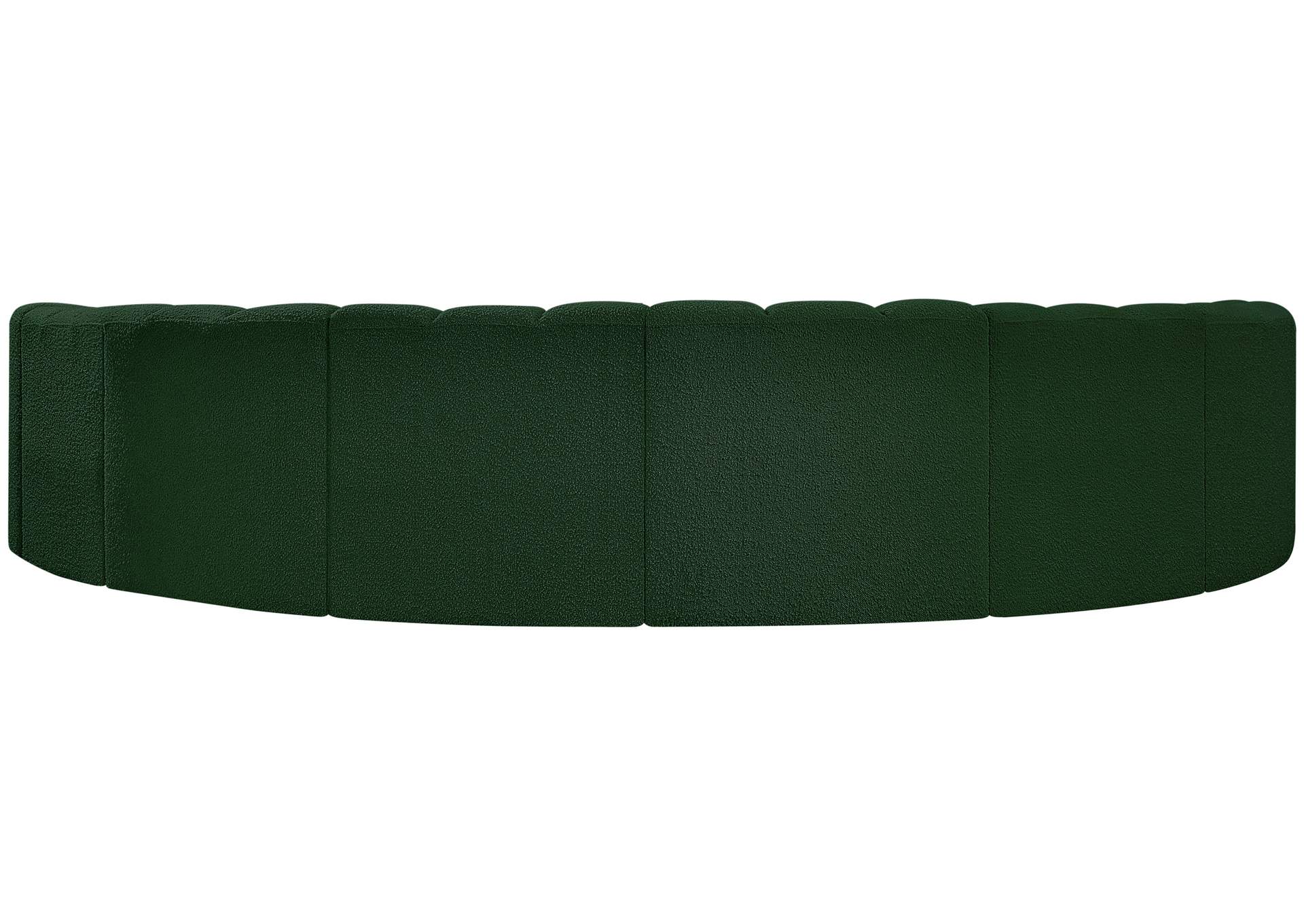Arc Green Boucle Fabric Modular Sofa