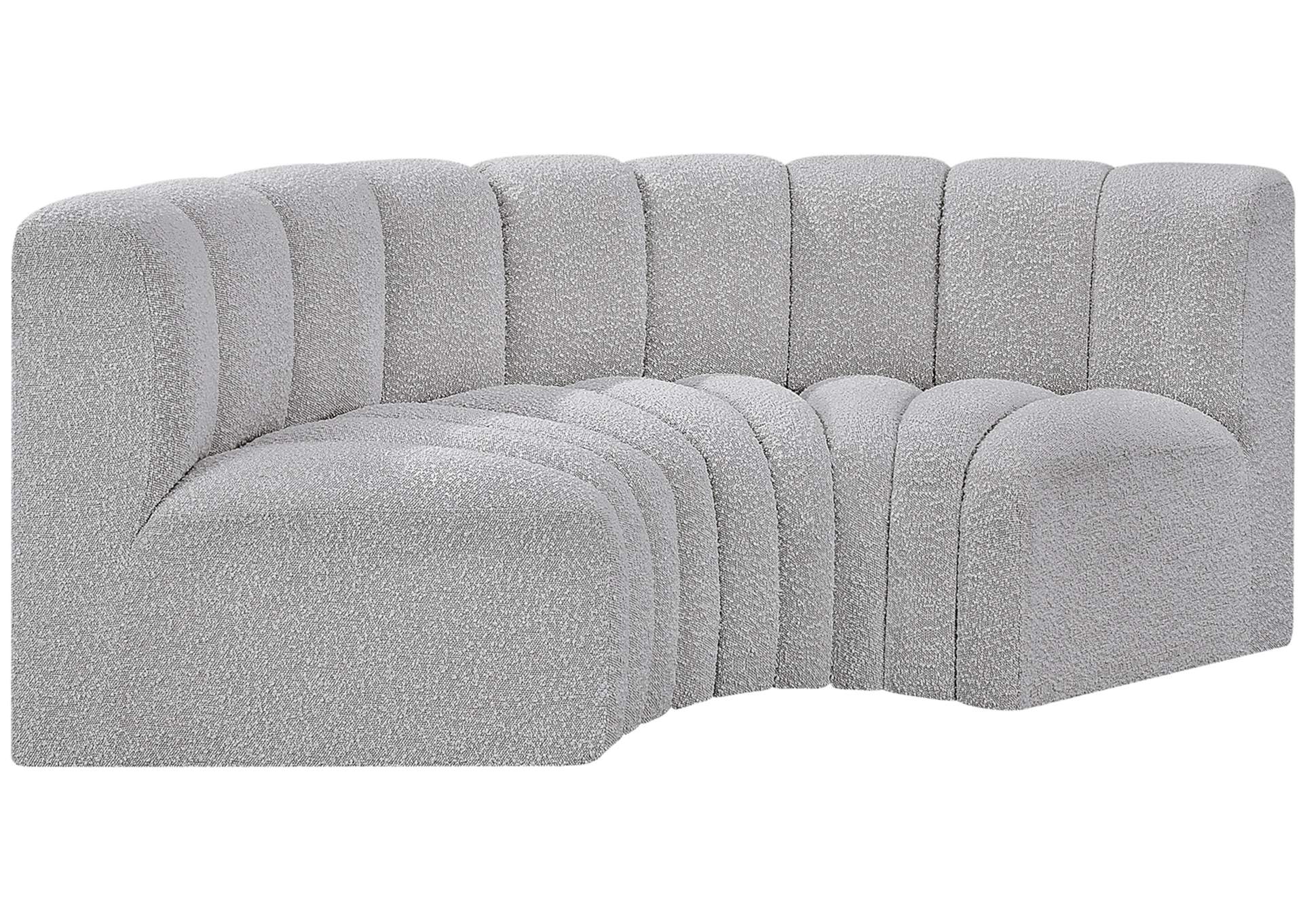 Arc Grey Boucle Fabric Modular Sofa