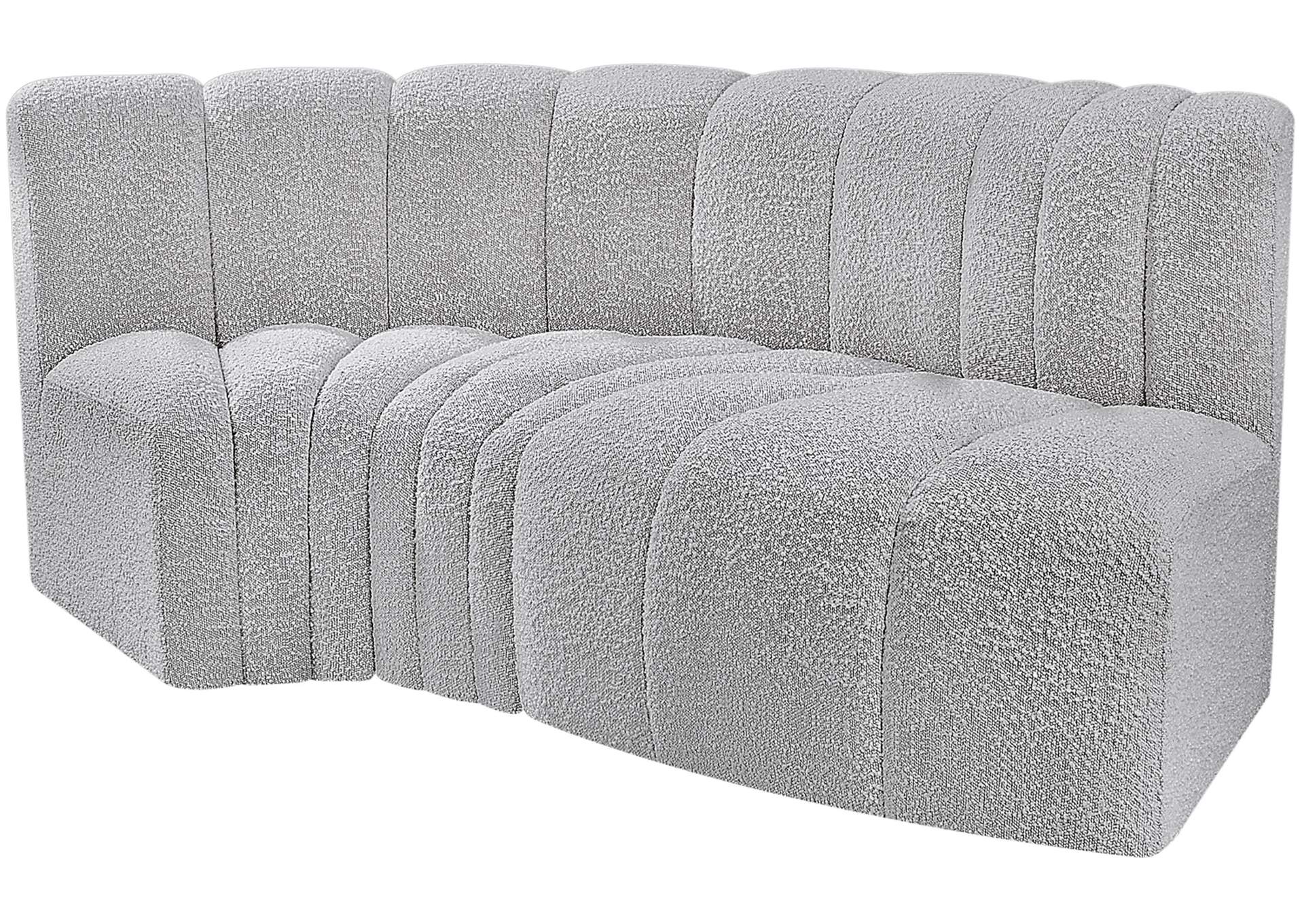 Arc Grey Boucle Fabric Modular Sofa