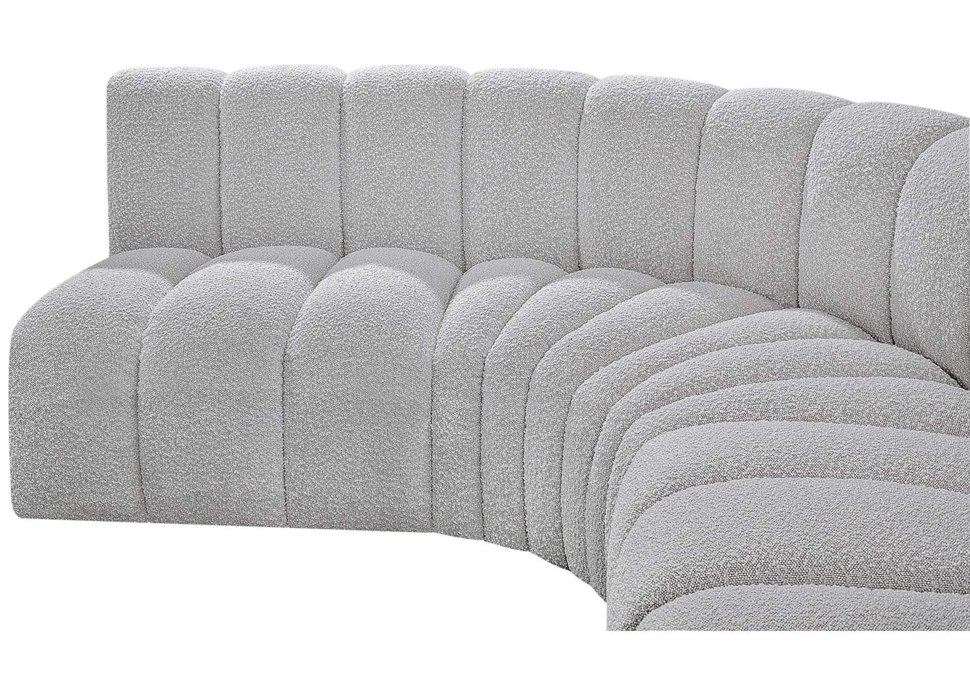 Arc Grey Boucle Fabric Modular Sofa