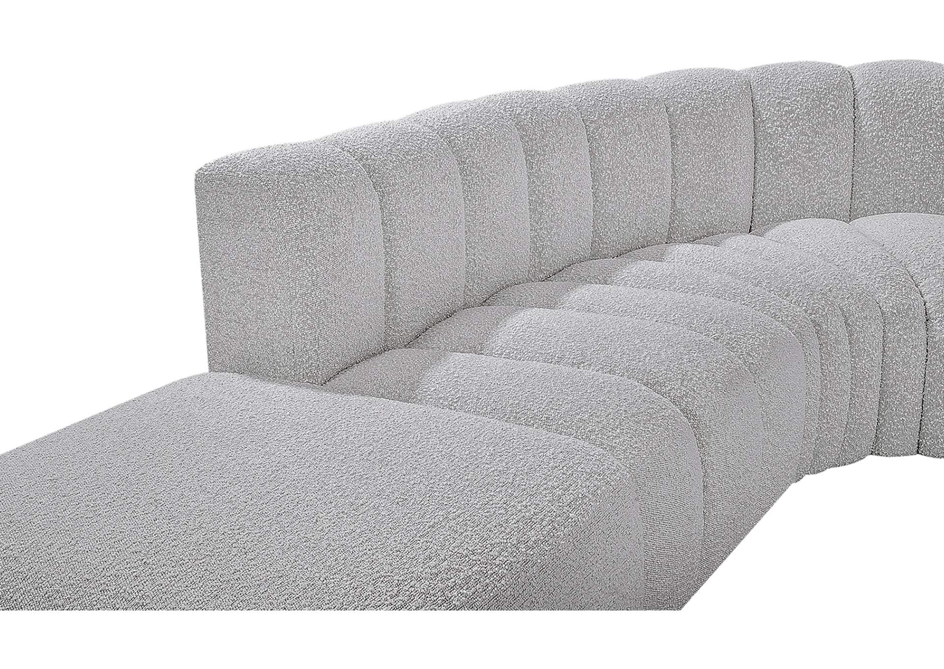 Arc Grey Boucle Fabric Modular Sofa