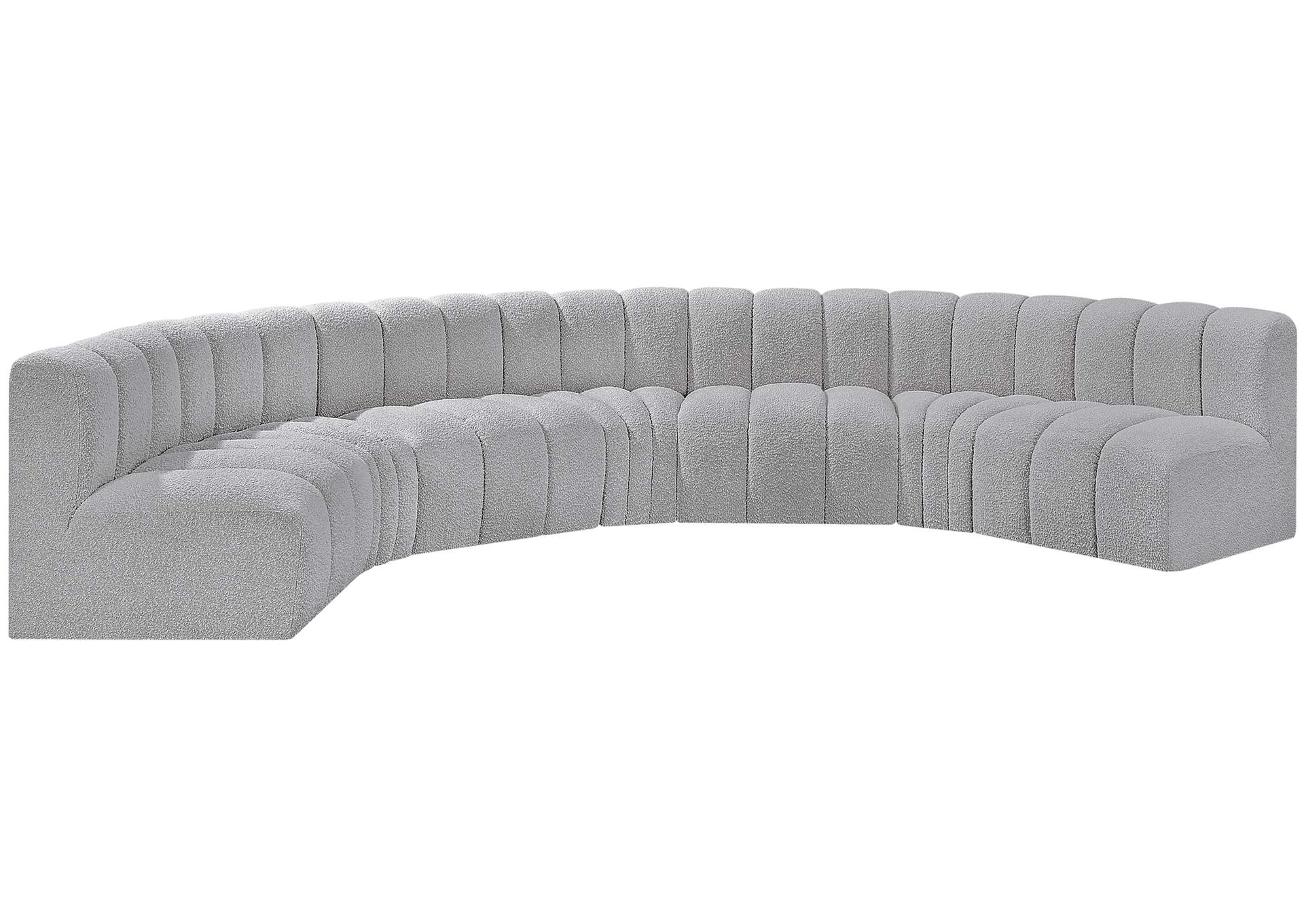 Arc Grey Boucle Fabric Modular Sofa