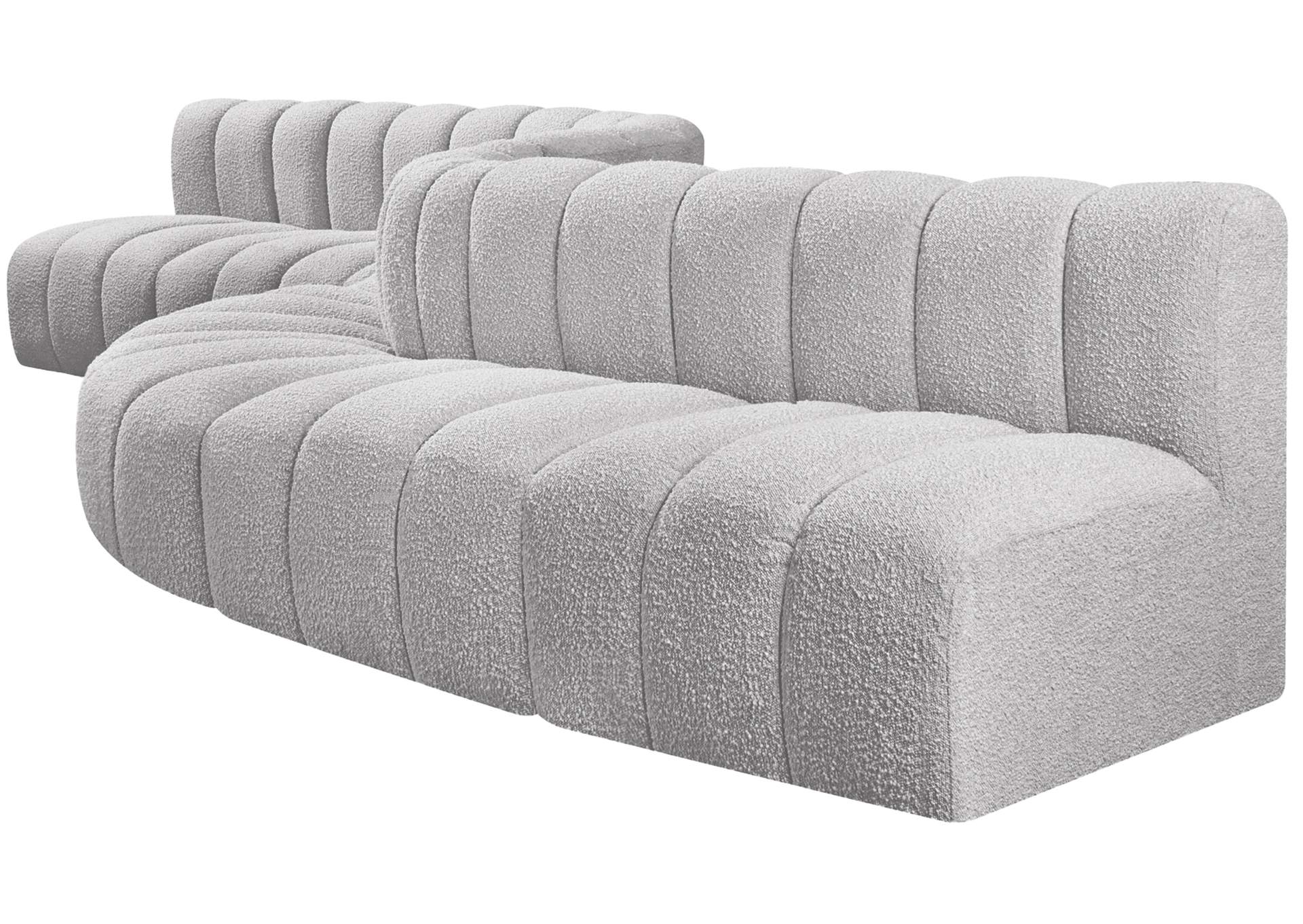 Arc Grey Boucle Fabric Modular Sofa