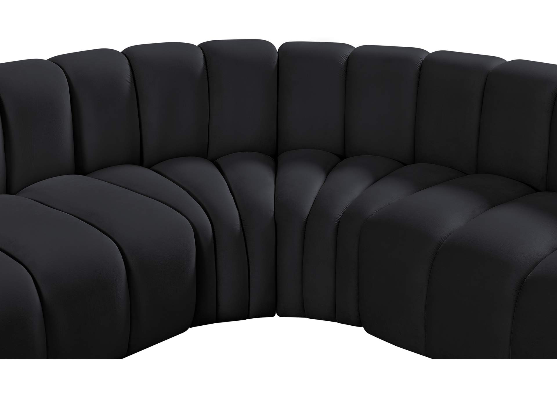 Arc Black Velvet Modular Sofa image 9