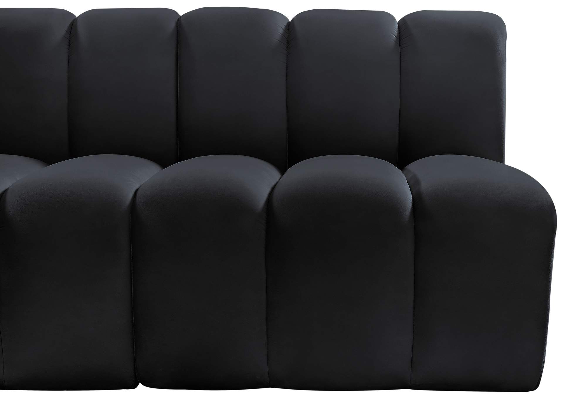 Arc Black Velvet Modular Sofa image 6