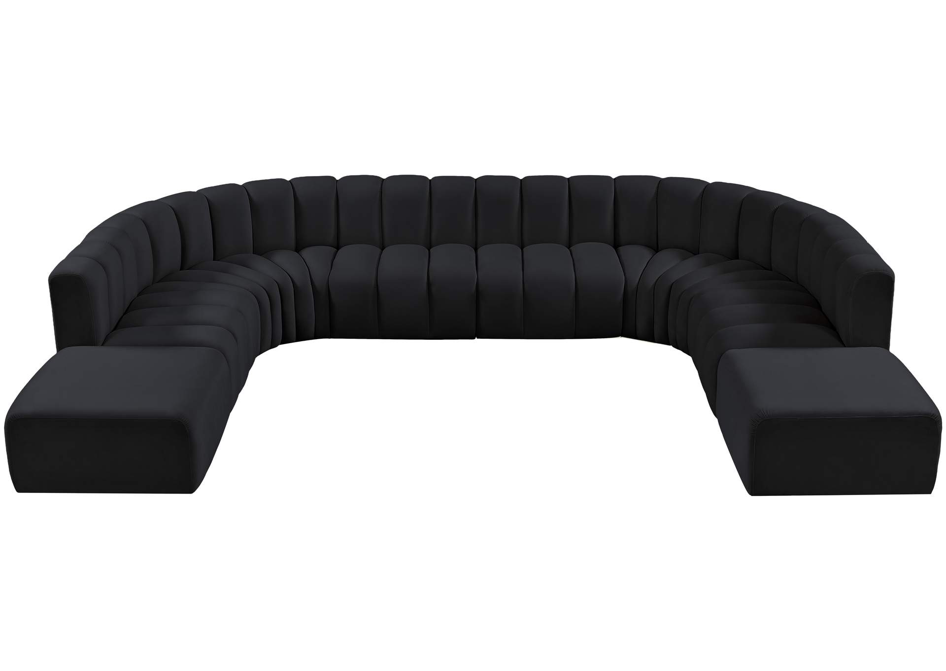 Arc Black Velvet Modular Sofa image 16