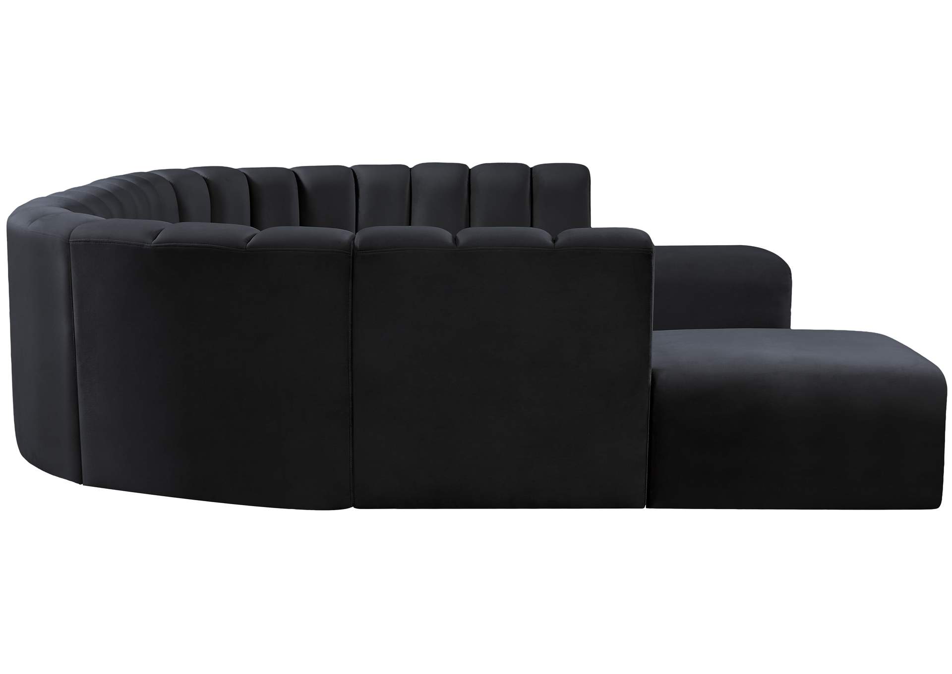 Arc Black Velvet Modular Sofa image 14