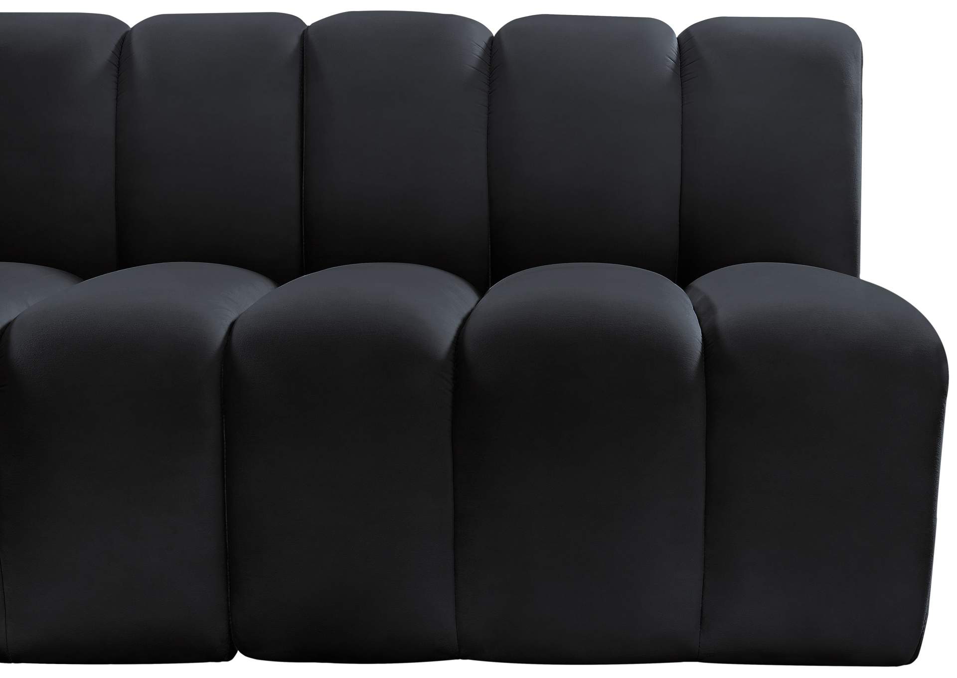 Arc Black Velvet Modular Sofa