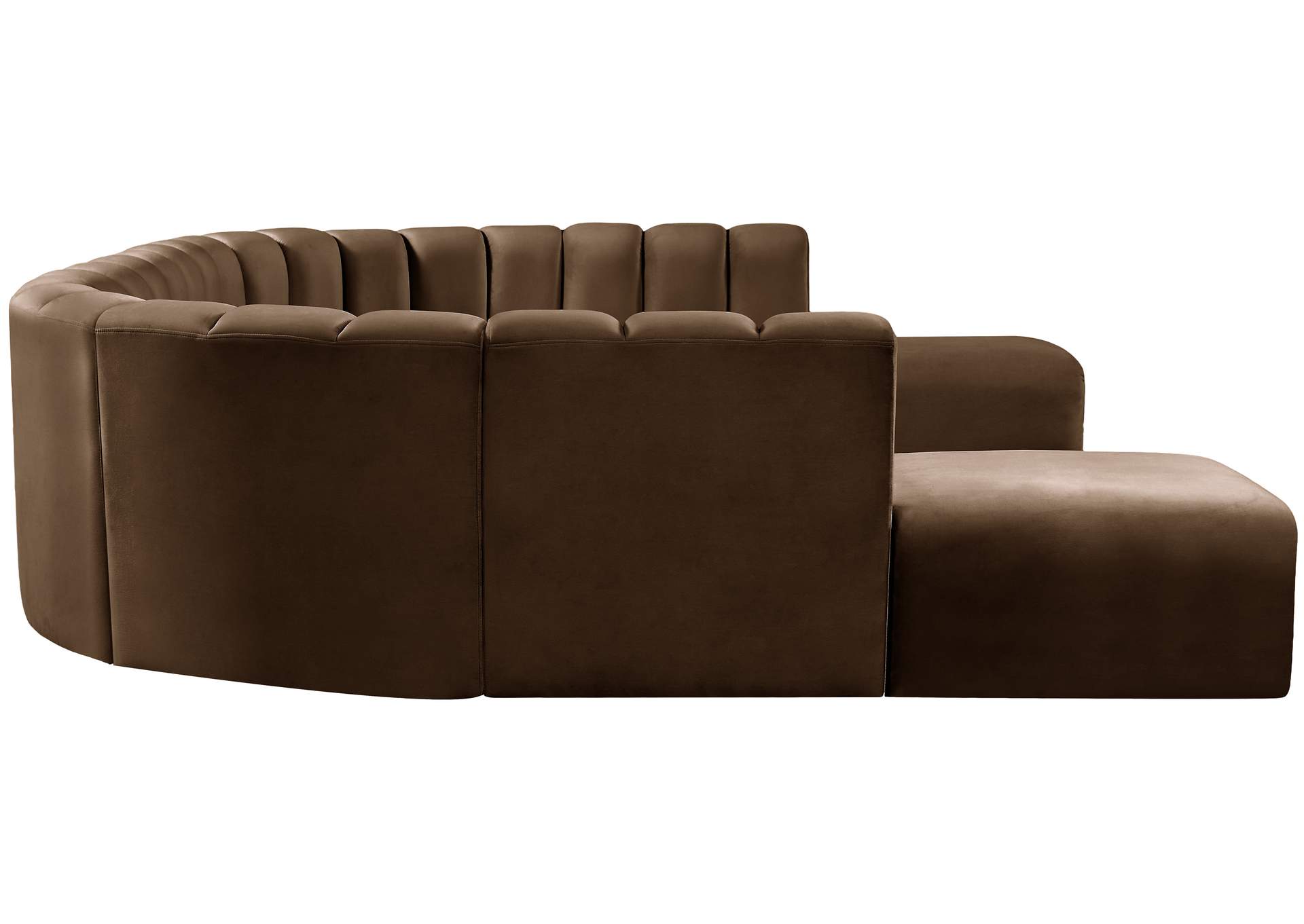 Arc Brown Velvet Modular Sofa