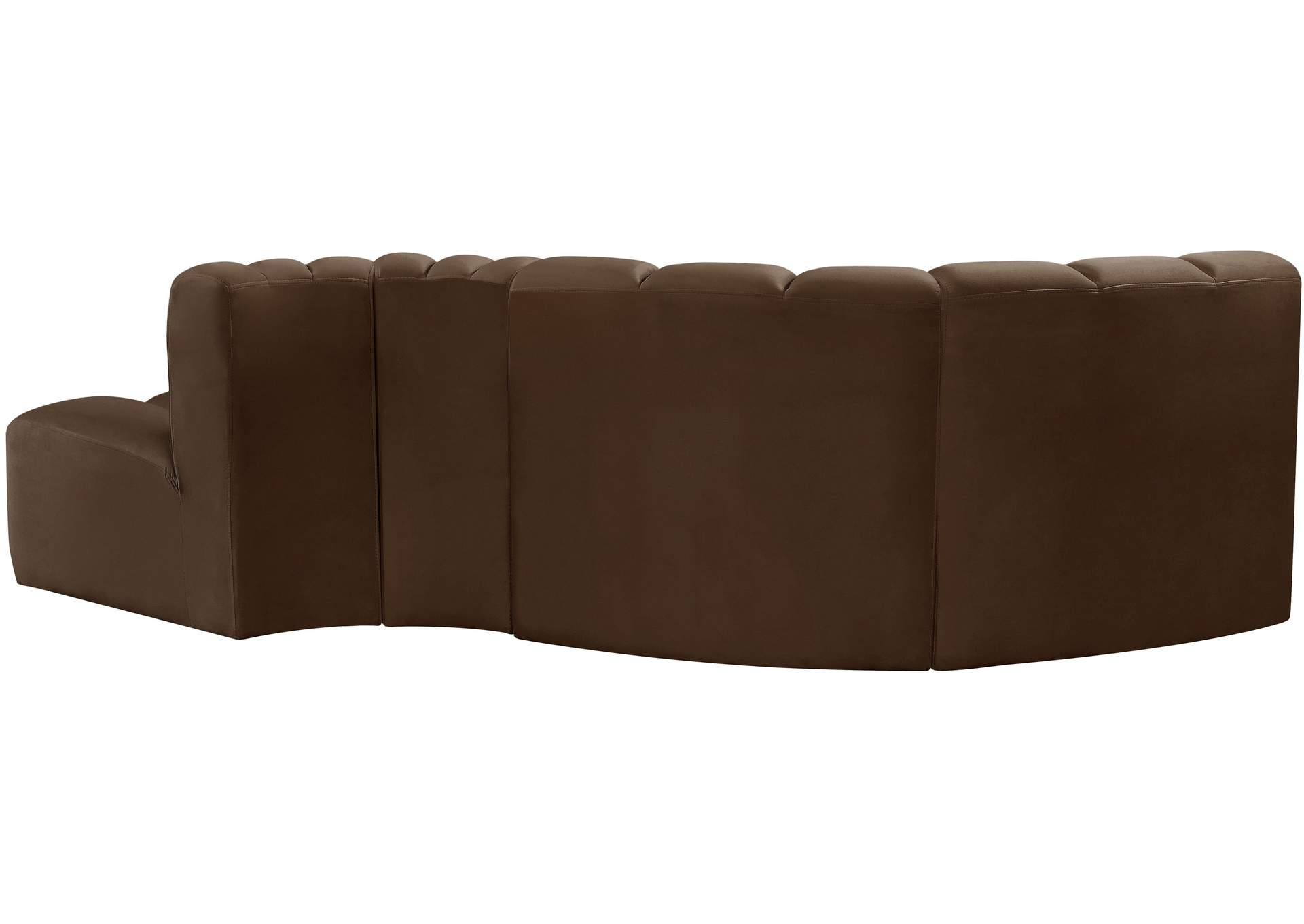 Arc Brown Velvet Modular Sofa
