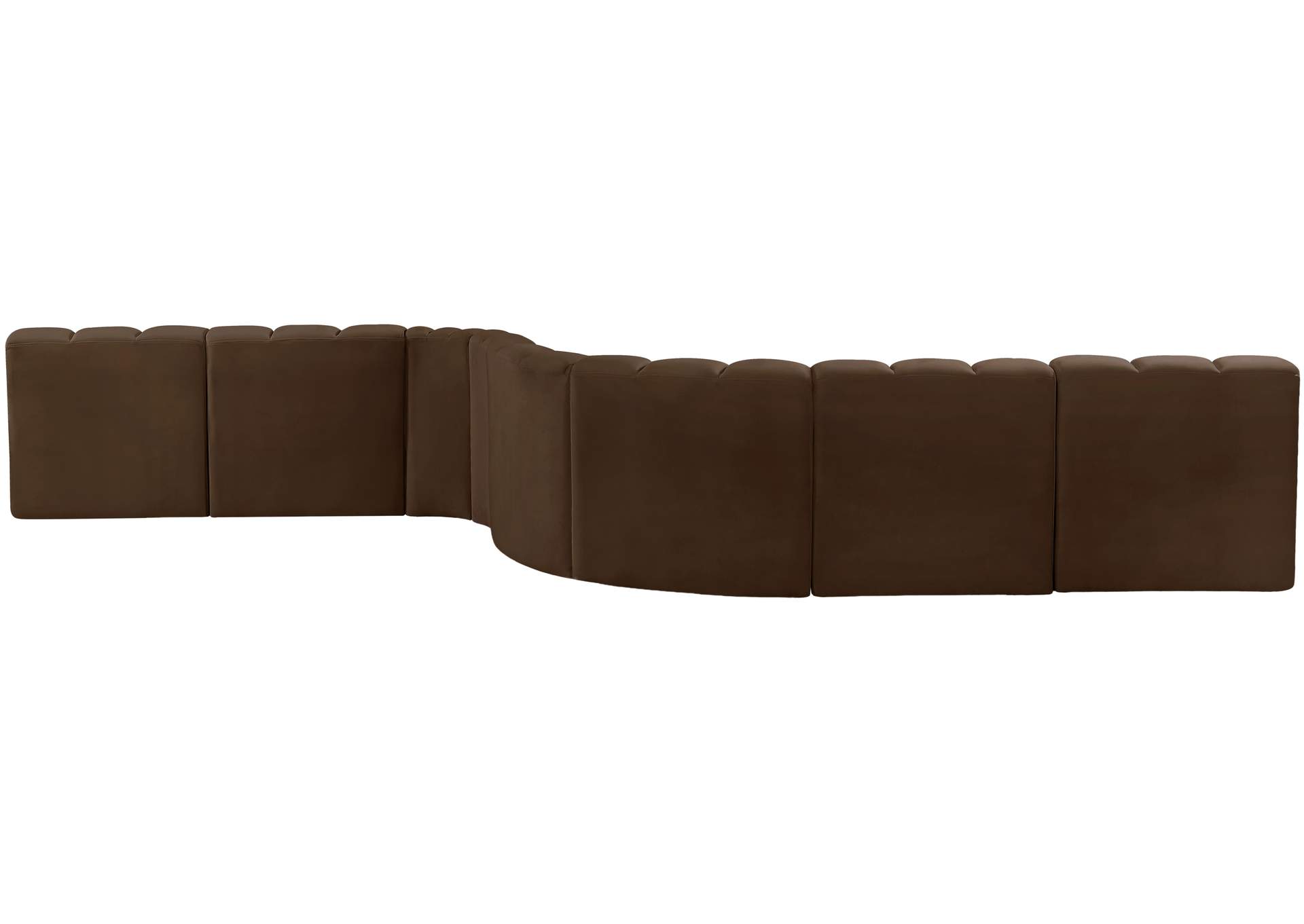 Arc Brown Velvet Modular Sofa