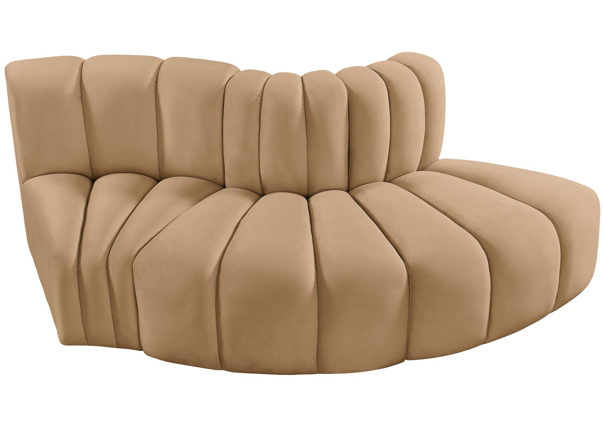 Arc Camel Velvet Modular Sofa