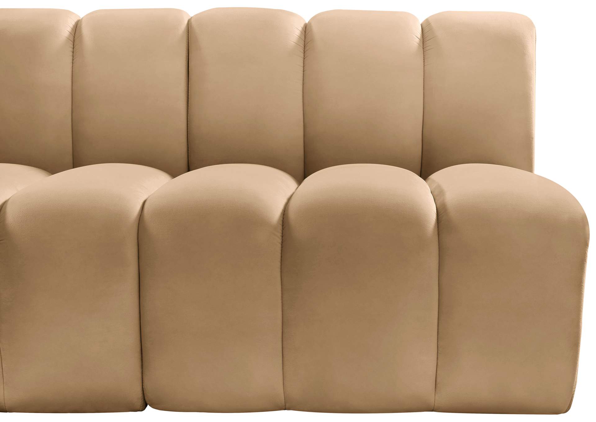 Arc Camel Velvet Modular Sofa image 15